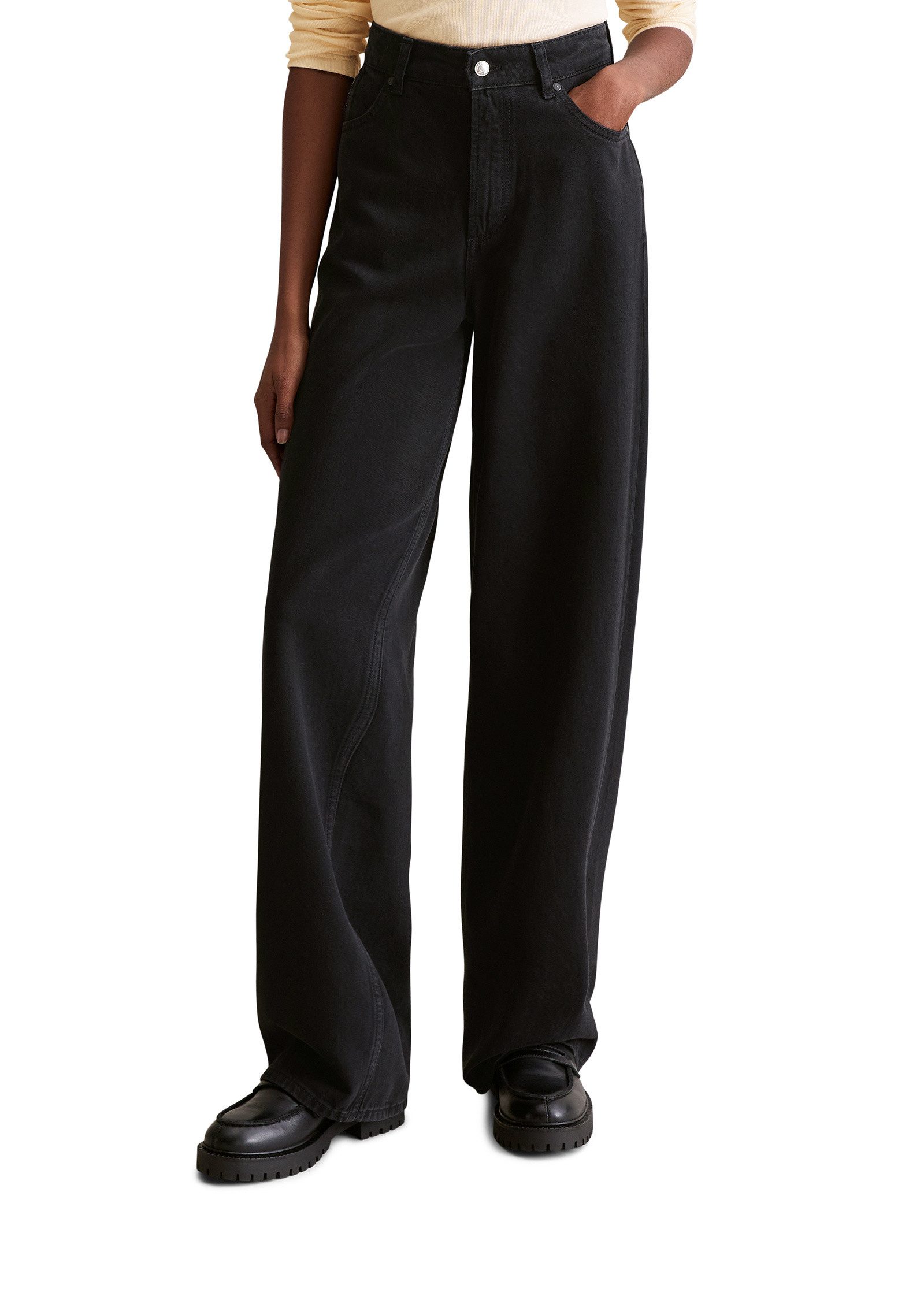 Marc O'Polo DENIM Weite Jeans aus Organic Cotton-Lyocell-Modal-Mix günstig online kaufen