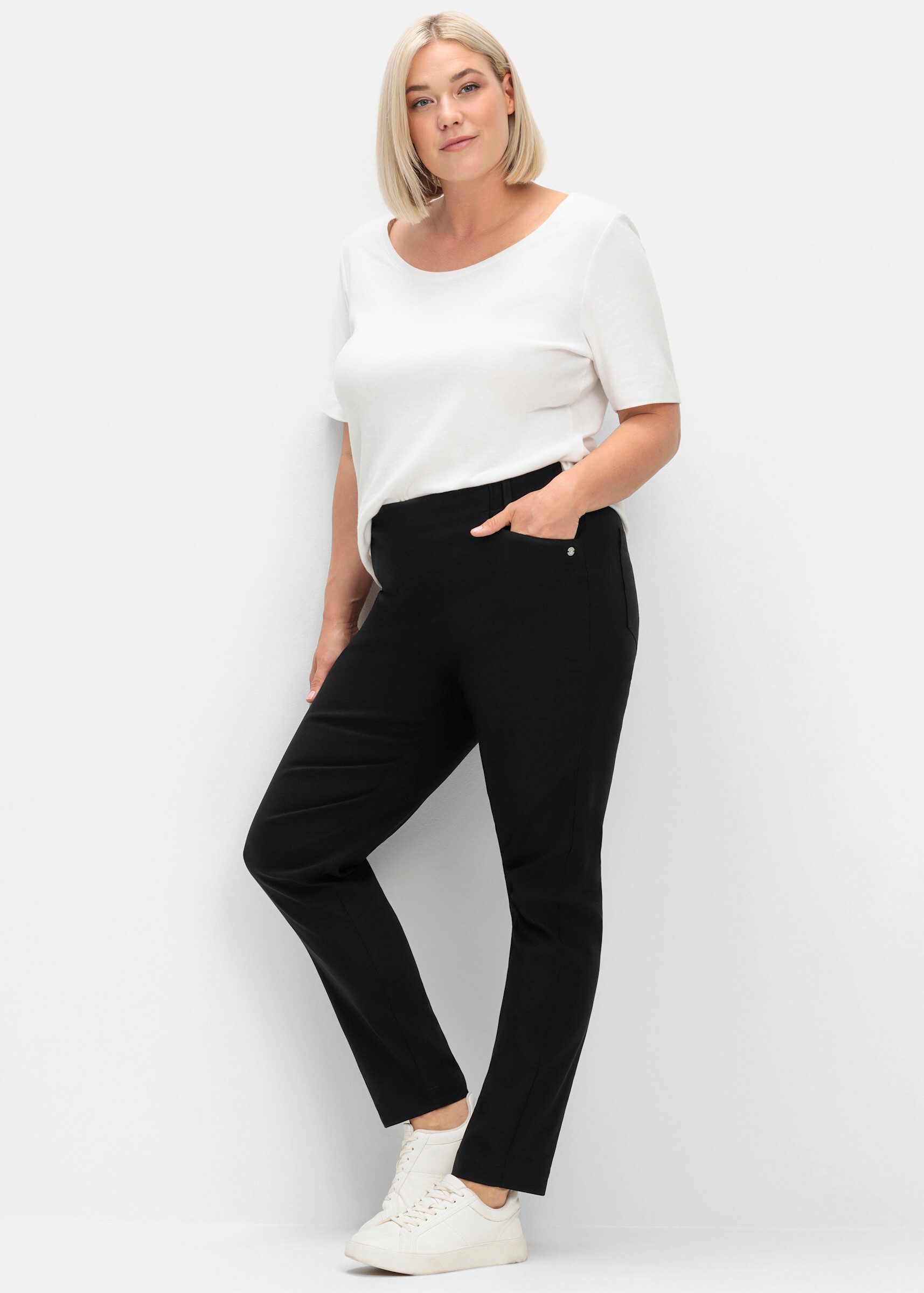 Sheego Jerseyhose Bengalinhose Innenbeinlänge ca. 82 günstig online kaufen