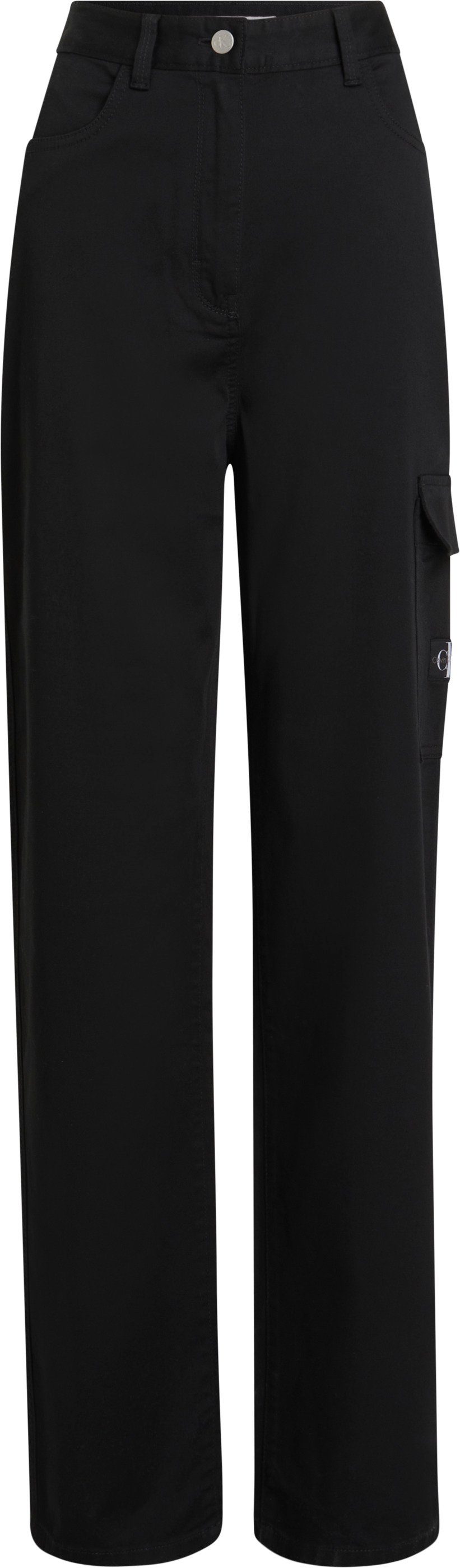 HIGH Ck Black Stretch-Hose STRAIGHT TWILL RISE Jeans Calvin Klein STRETCH