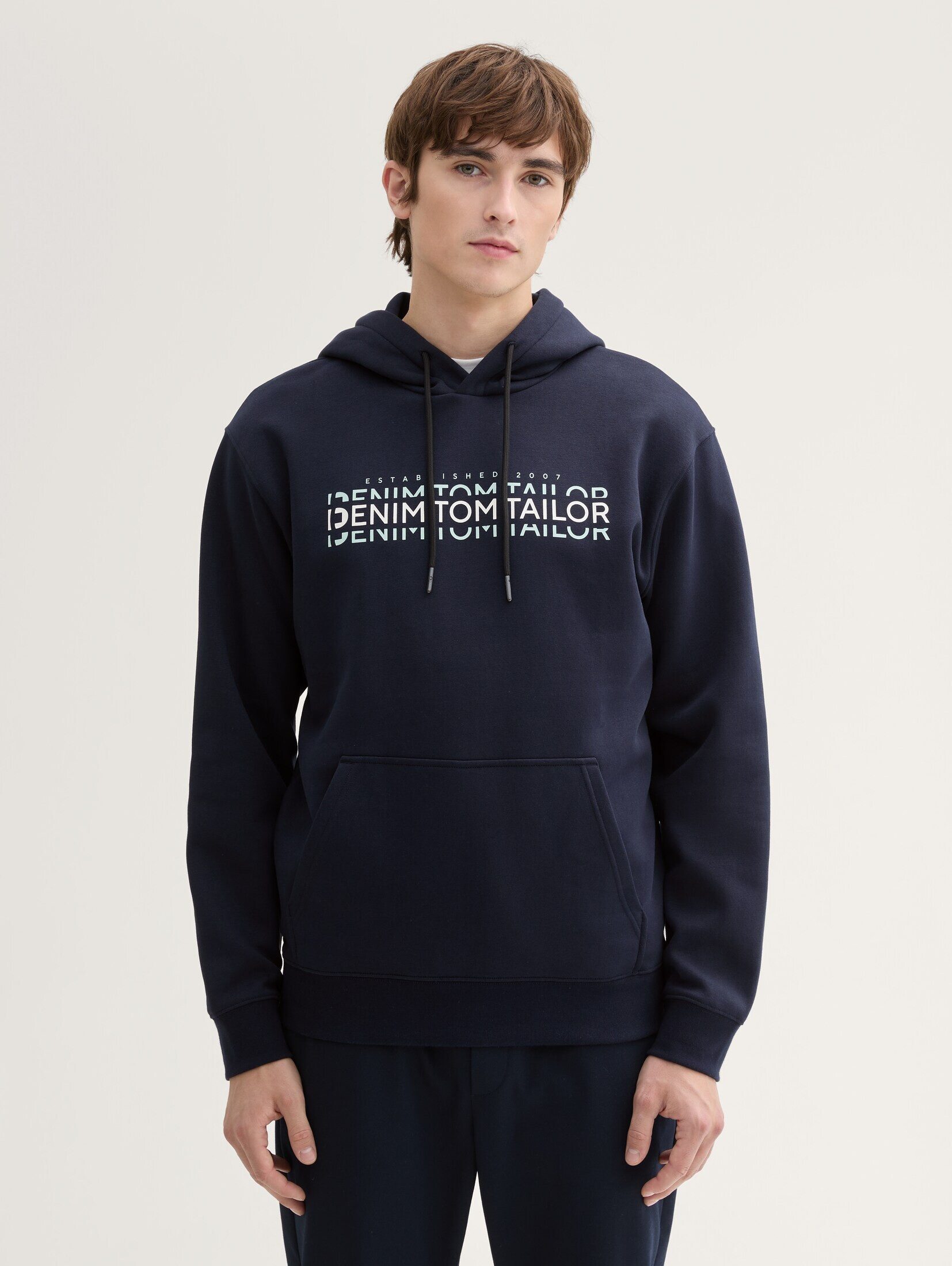 TOM TAILOR Denim Sweatshirt Hoodie mit Logo Print Hoodie mit Logo Print