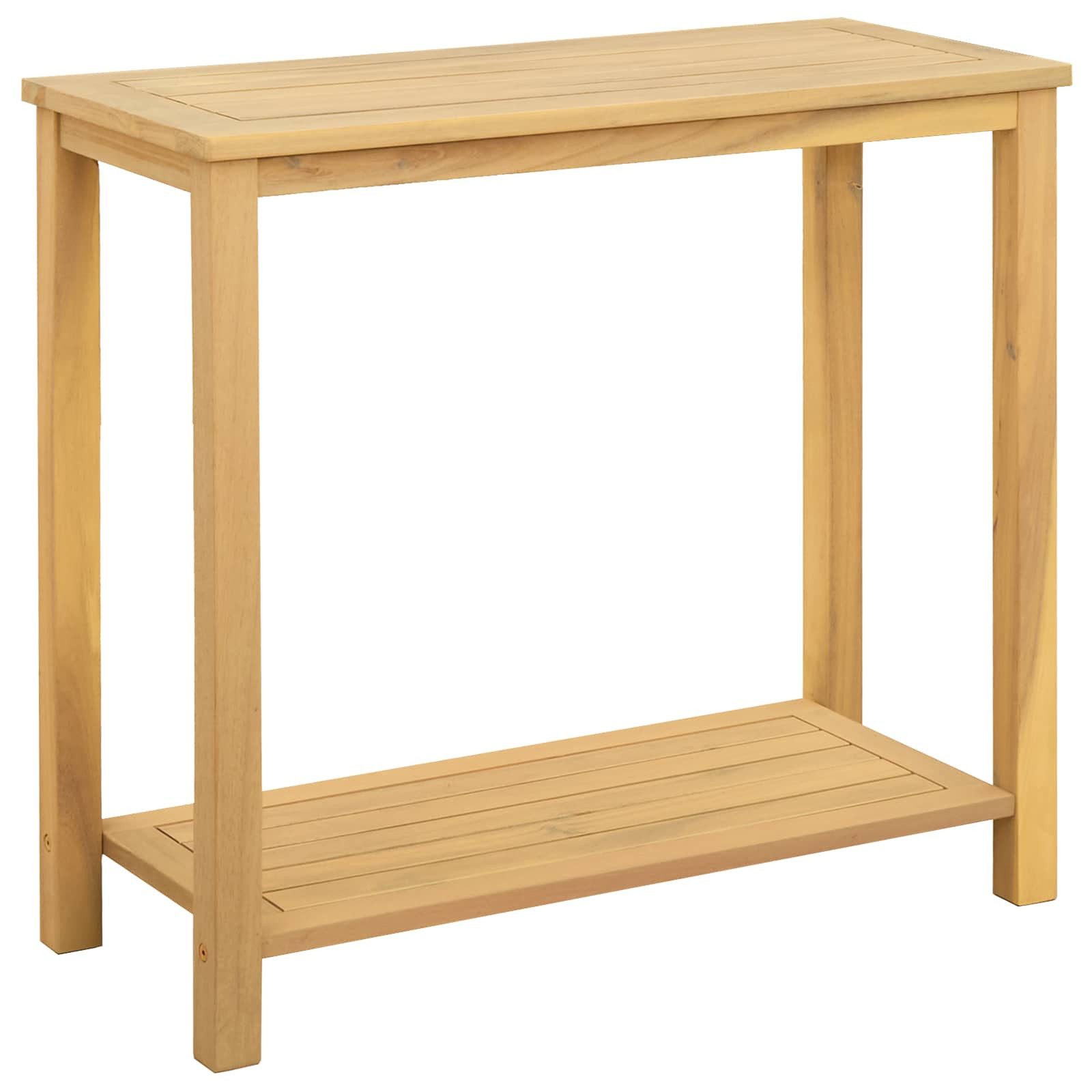 vidaXL Gartentisch Gartenkonsole Tisch Helles nholz 80 x 35 x 75 cm (1-St)
