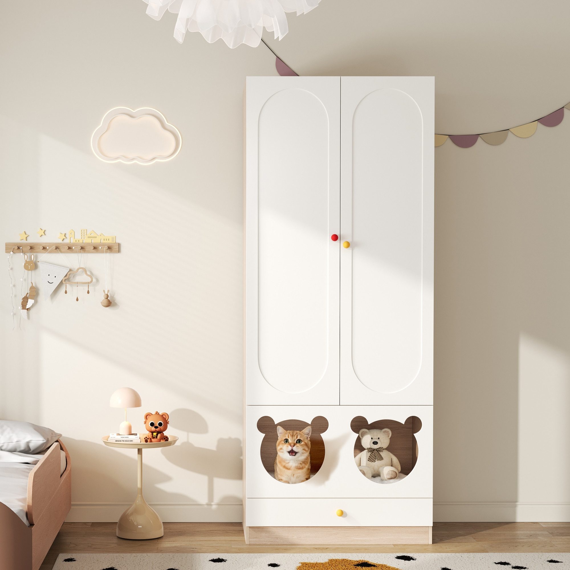 Flieks Kleiderschrank (1-St) Kleiderschrank mit Kleiderstange günstig online kaufen