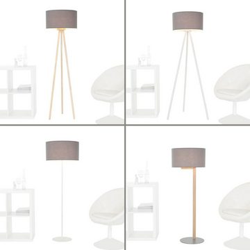 Licht-Erlebnisse Lampenschirm BASIC, Stoffschirm mit Klettverschluss Ø45cm Adapter für E14 E27 Tischlampe