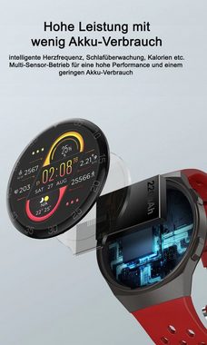 TPFNet SW14 mit Silikon Armband und Schrittzähler Smartwatch (Android), mit Blutdrucksmesser, Musiksteuerung, Anti-Lost, Kalorien, Blutsauerstoff, Social Media wie Whatsapp etc., Grün