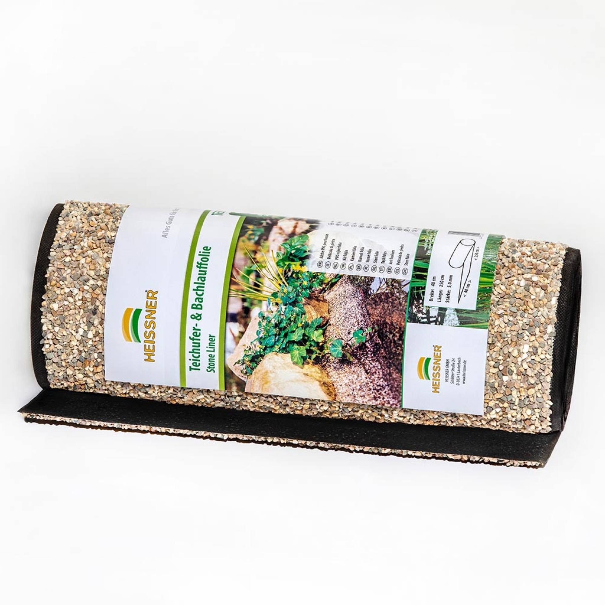 Heissner Steinfolie Steinfolie 0,4 x 2,5 m für Teichufer und Bachlauf
