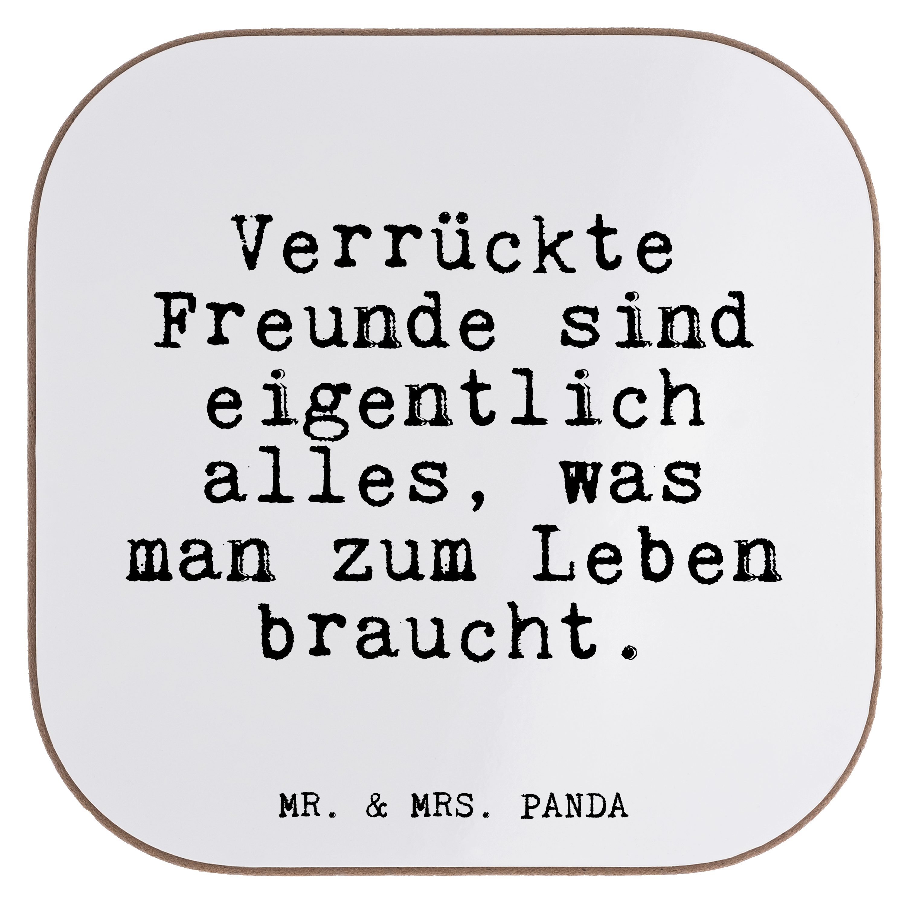 Mr. & Mrs. Panda Getränkeuntersetzer »Verrückte Freunde sind eigentlich