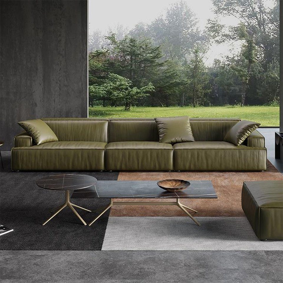 JVmoebel Sofa Ledersofa 6 Sitzer xxl Couch Big Sofa Lümmel Couchen Sofa, Made in Europa