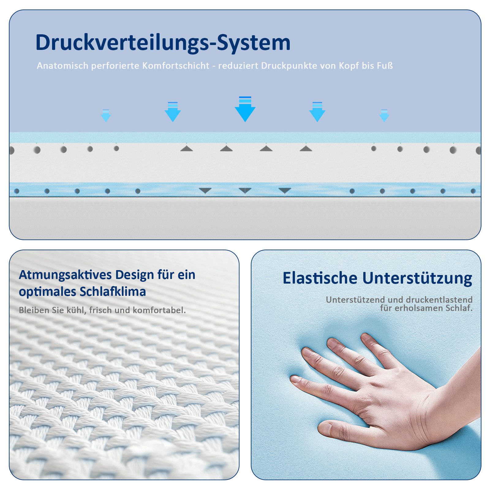 Komfortschaummatratze im 3-Schichten-Aufbau & beidseitig nutzbar, günstig online kaufen