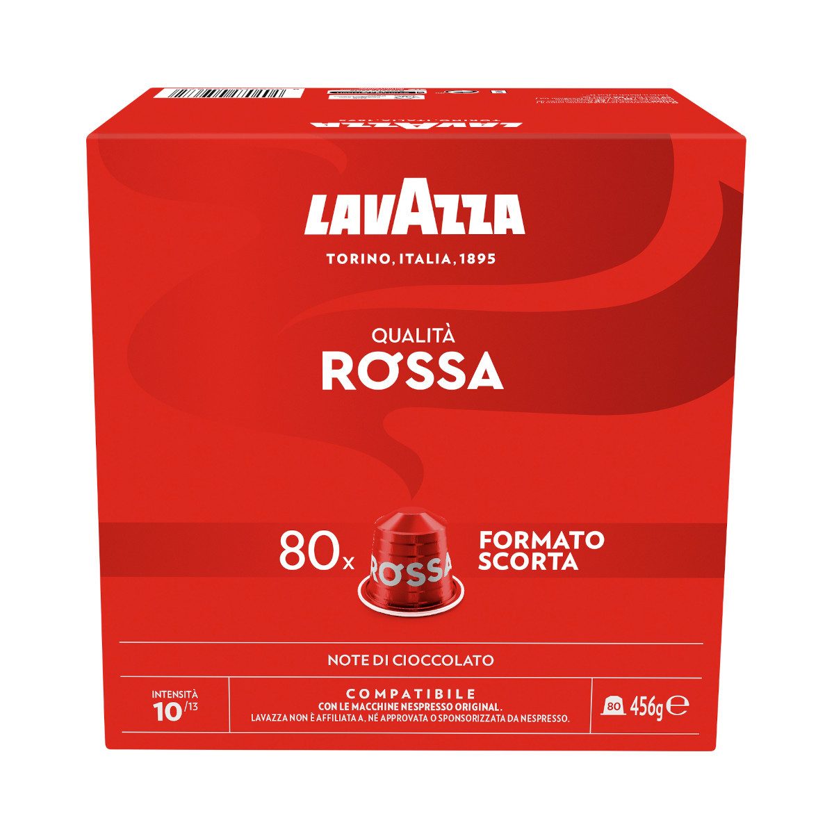 Lavazza Kaffee, Lavazza Qualita Rossa Alu 80 Kapseln gemahlener Röstkaffee 456g