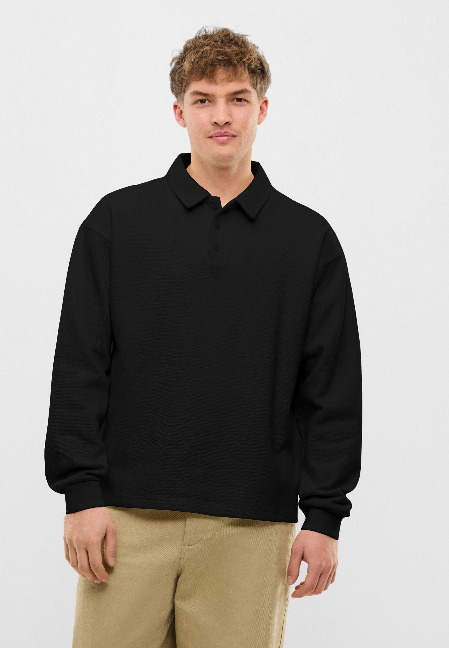Langarm-Poloshirt Brandon Pullover mit Polo-Kragen