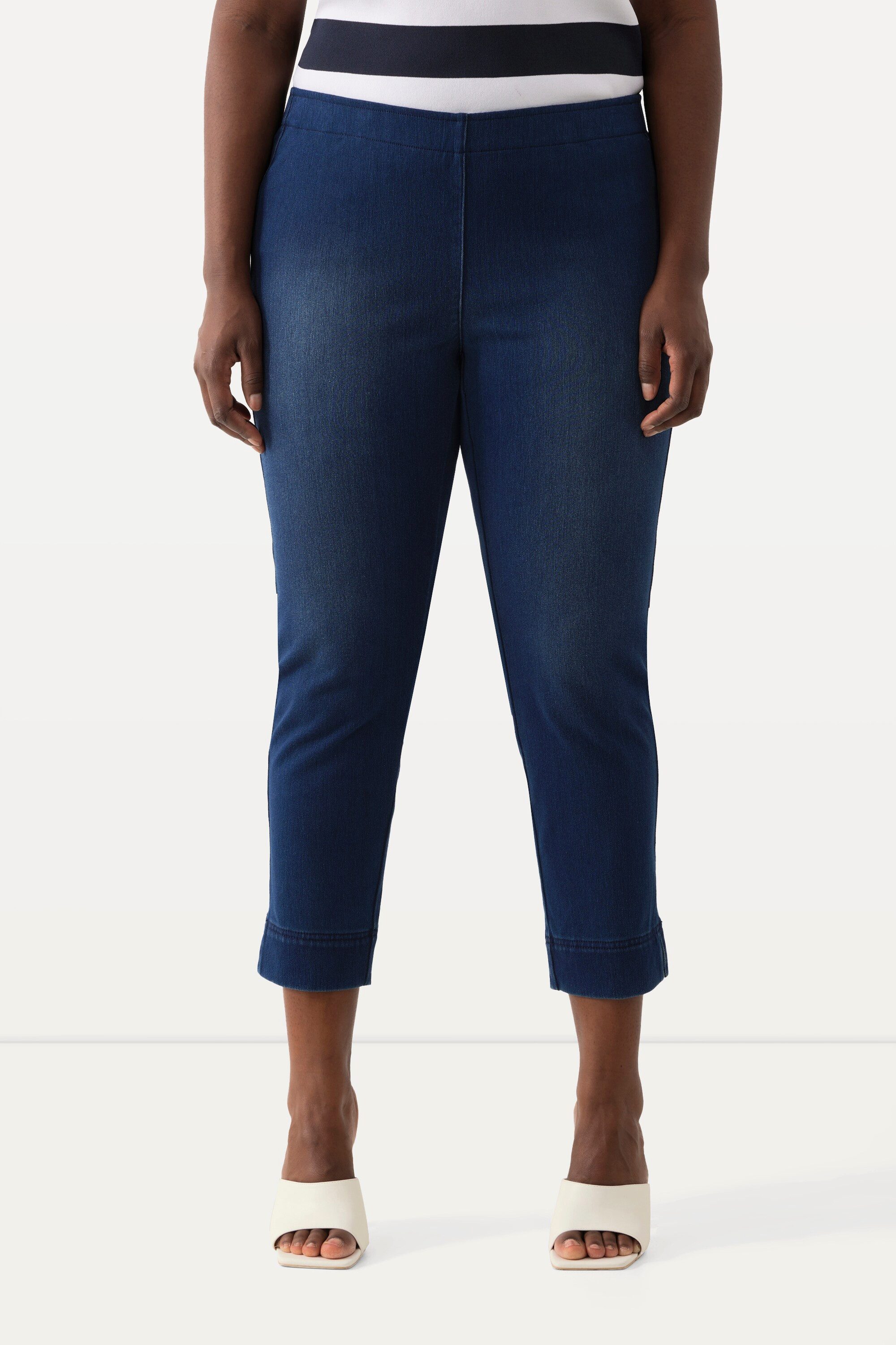 Ulla Popken Funktionshose Jersey-Capri Sienna schmales günstig online kaufen