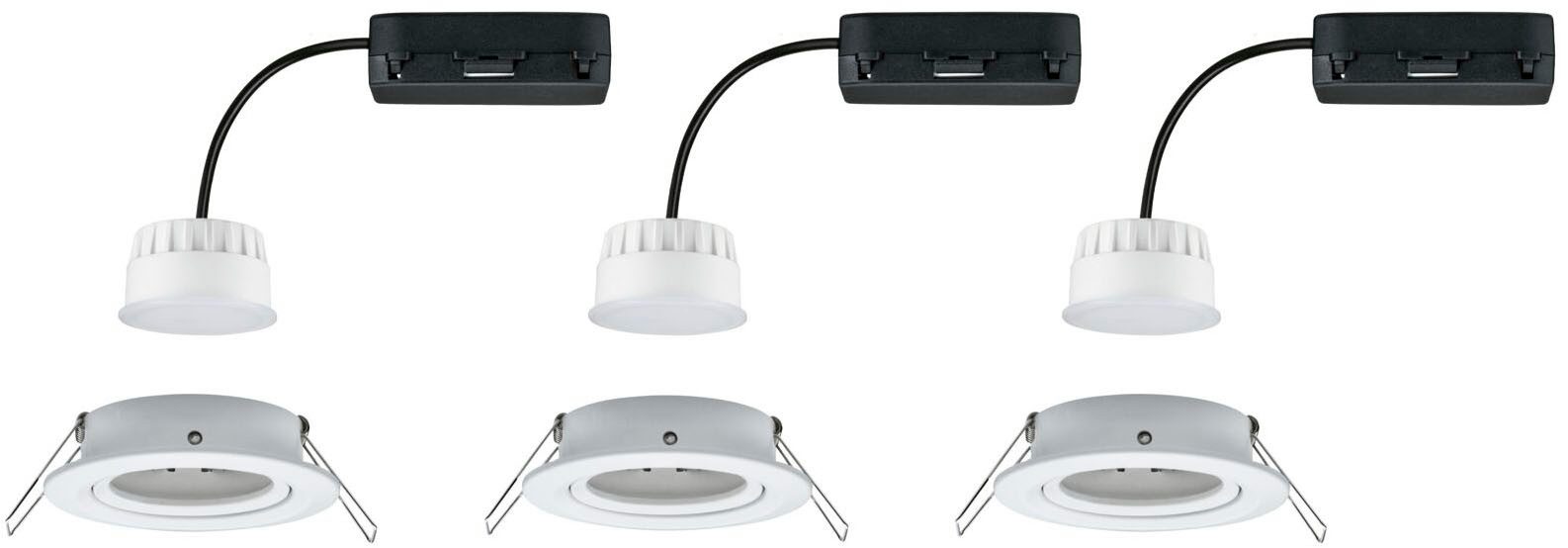 Paulmann LED Einbauleuchte LED Einbauleuchte Nova Coin rund 84mm 50°, LED fest integriert, Tageslichtweiß, Memoryfunktion, Farbwechsler, Farbsteuerung, Dimmer, Smart Home