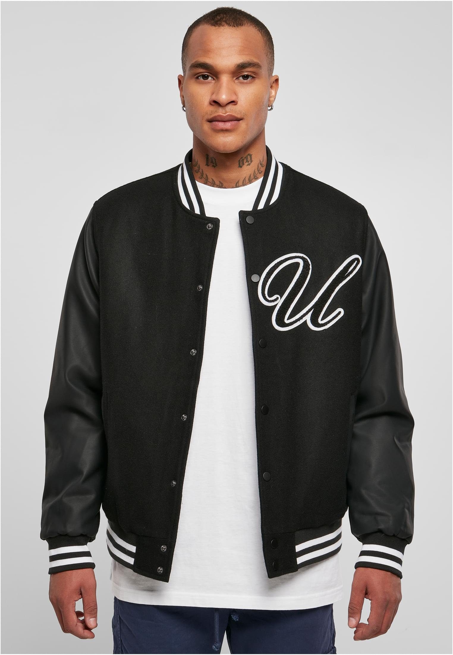 URBAN CLASSICS Outdoorjacke Herren Big U College Jacket (1-St) black