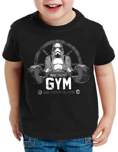 style3 Print-Shirt Kinder T-Shirt Todesstern Gym crossfit sturmtruppen fitness