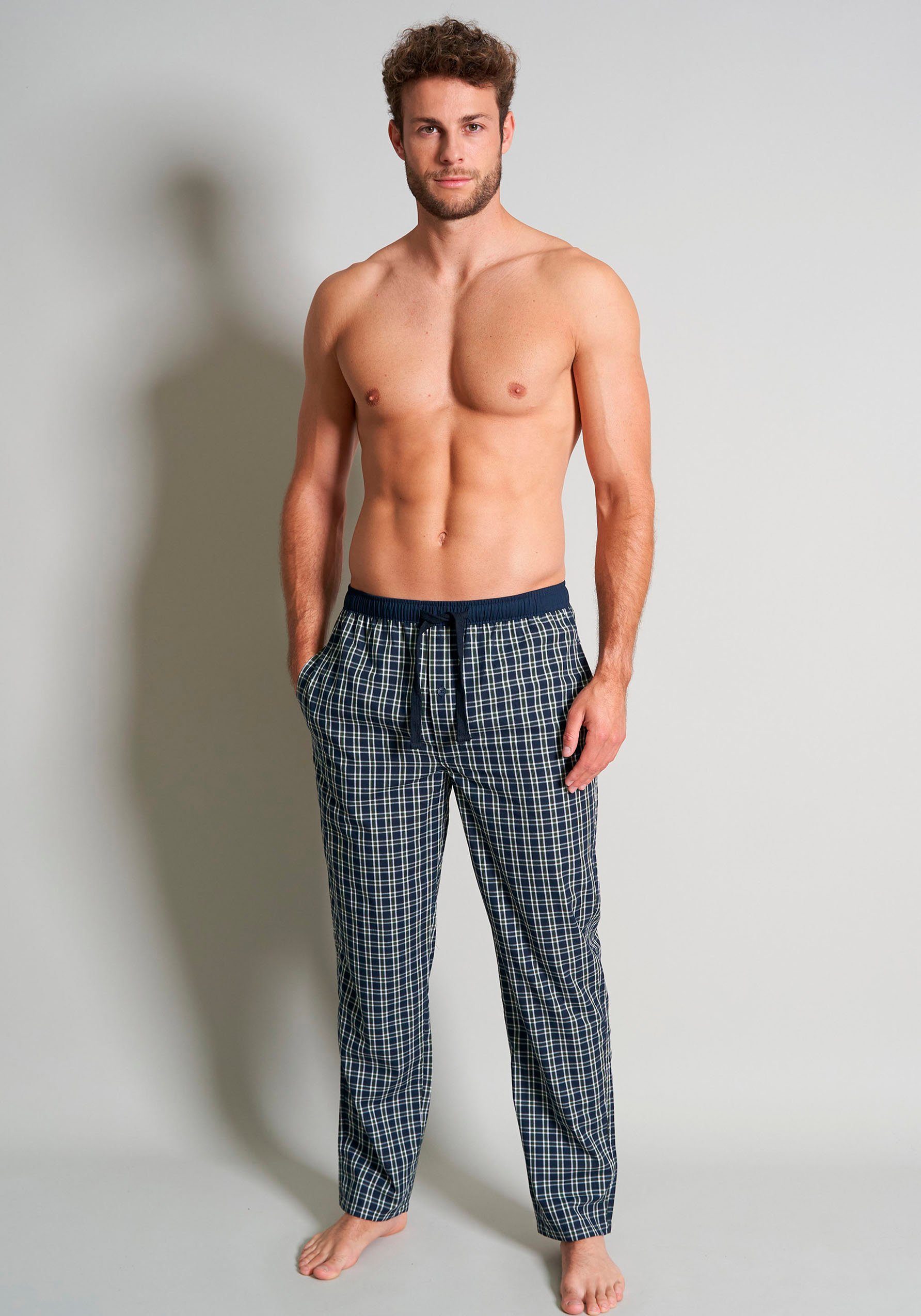 TOM TAILOR Pyjamahose Dakota mit klassichem Karo-Design