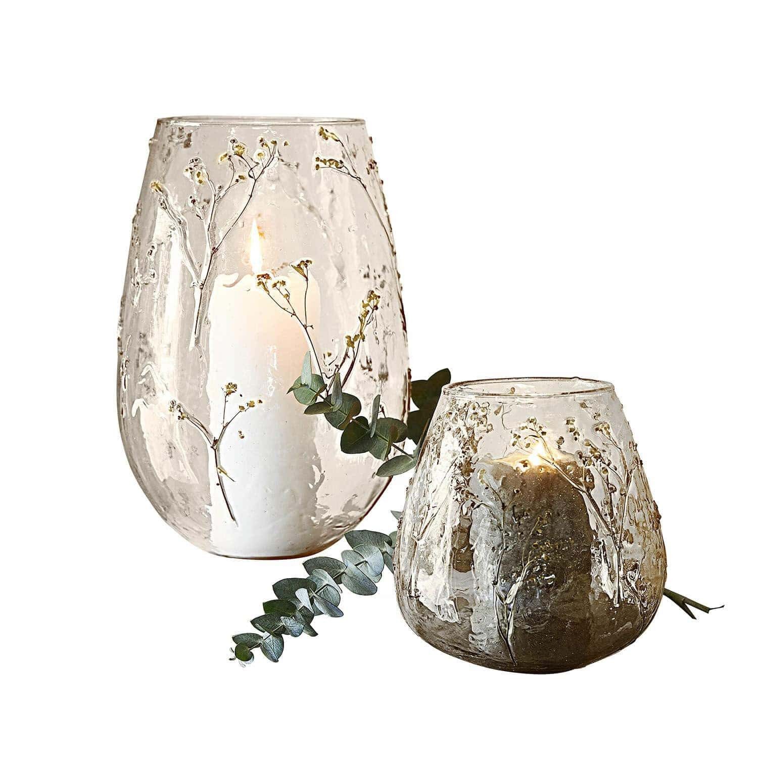 Mirabeau Windlicht Windlicht 2er Set Elorisse klar/gelb (2er Set, 2er Set)