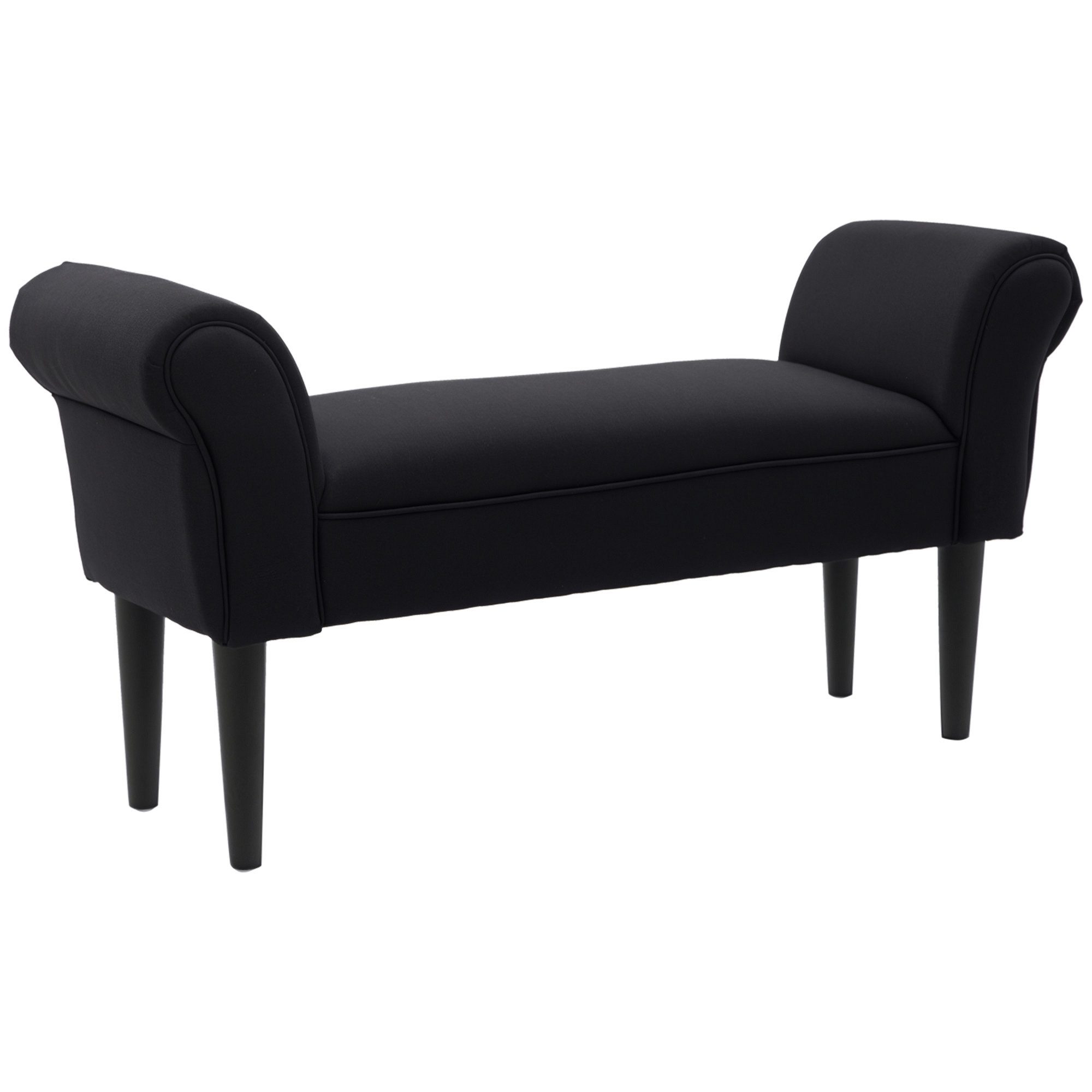 furnicato Polsterbank Sitzbank Bettbank 102x36x51 cm, schwarz, zeitloses Design (1-St)