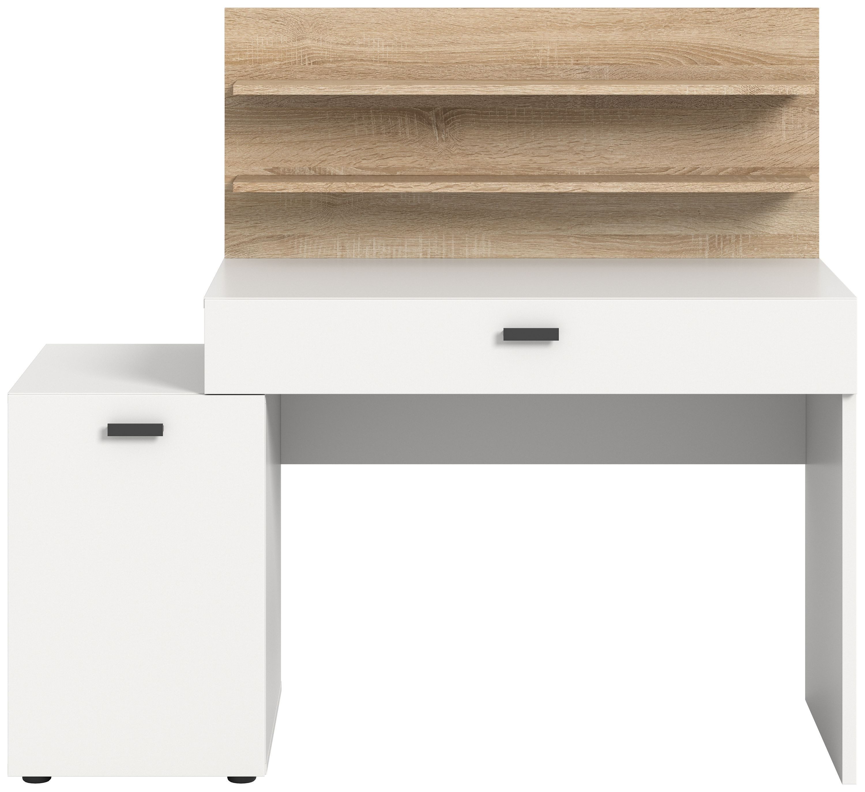 xonox.home Schreibtisch Match, Weiß Modern 130x117x54 günstig online kaufen