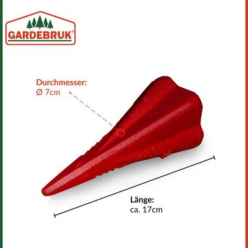 Deuba Holzspalter, 3x Spaltkeil aus Carbon-Stahl Ø 7,5cm Keil Spaltgranate Holzspaltkeil