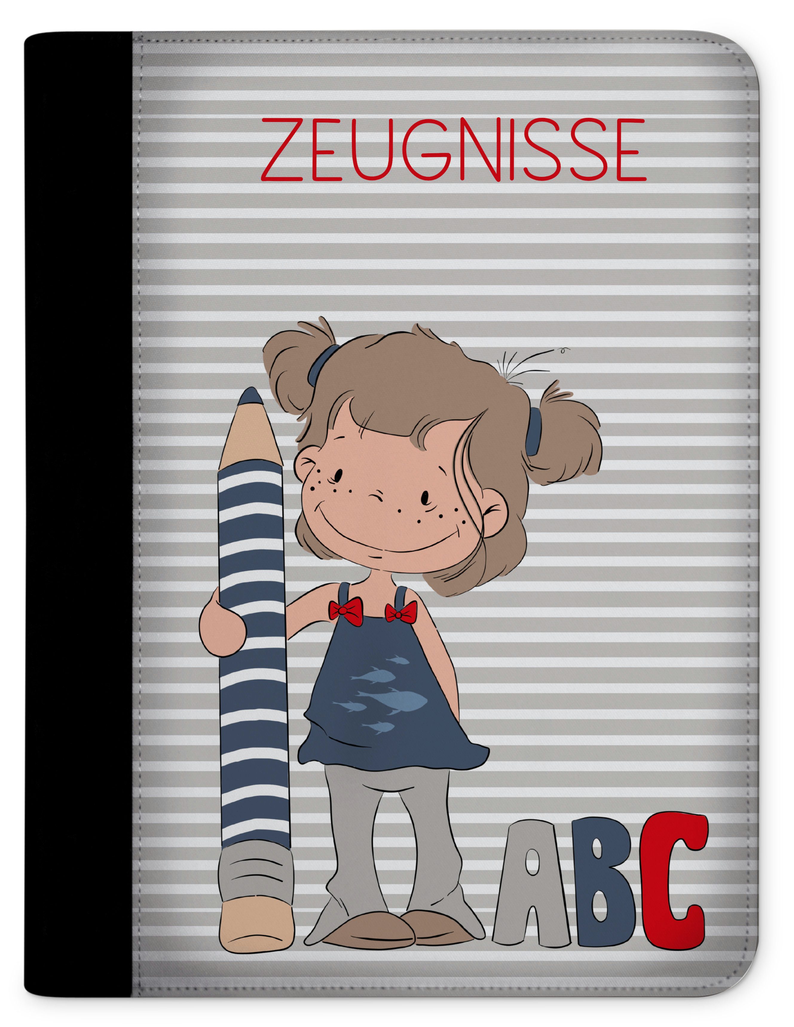 Schreibmappe Kinder Zeugnismappe, Dokumentenmappe, Ordner A4, Mädchen