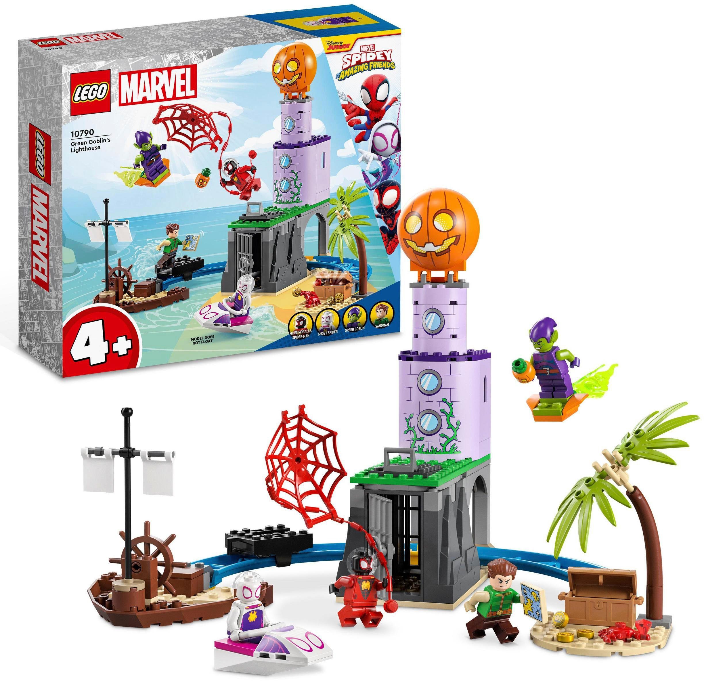 LEGO® Konstruktionsspielsteine Spideys Team an Green Goblins Leuchtturm (10790), LEGO® Marvel, (149 St)