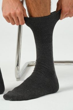 NERS Diabetikersocken für Damen und Herren aus hochwertiger weicher Baumwolle und ohne Gummi (6 Paar) Ohne elastischen Bund für Sensible Füße
