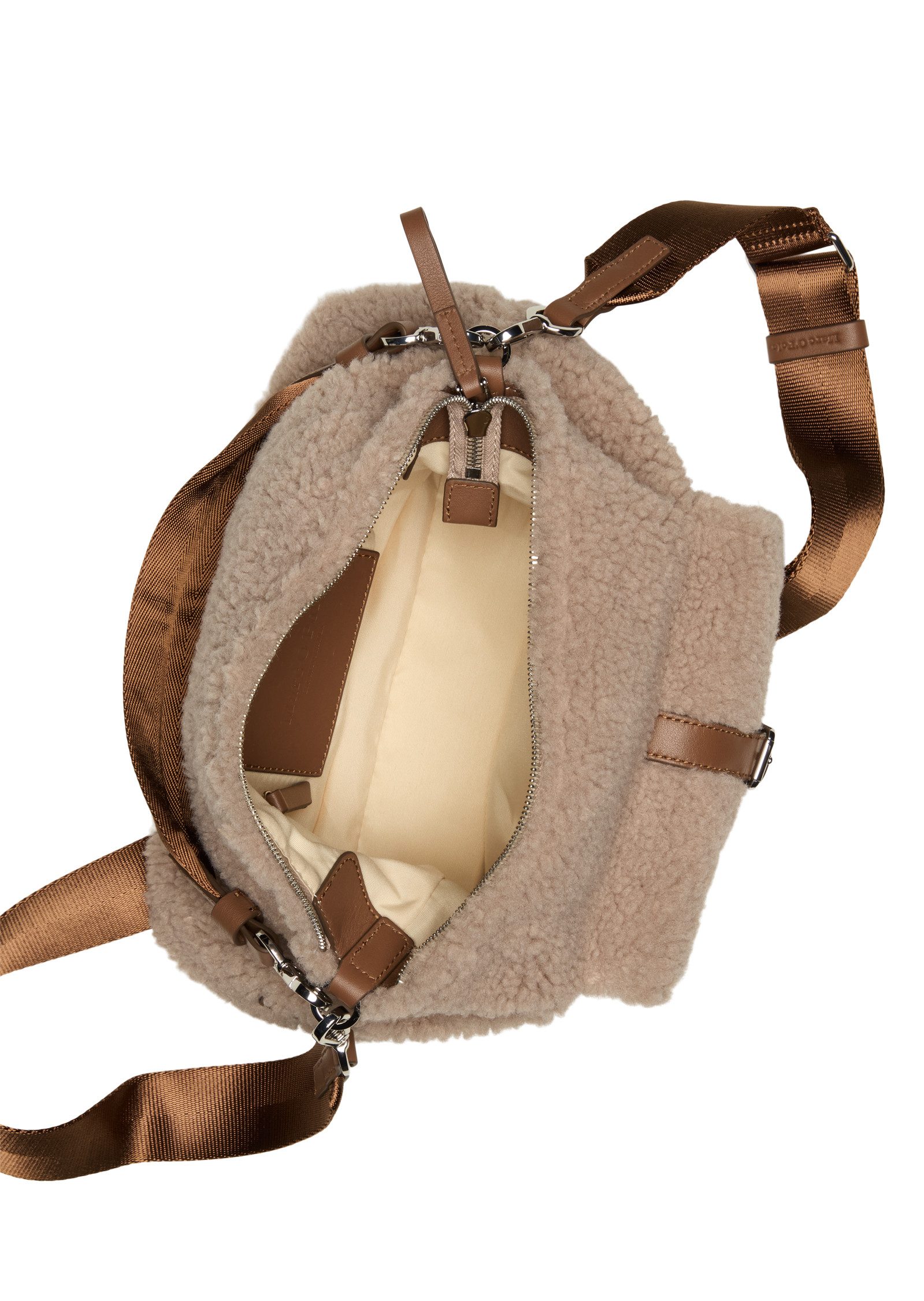 Marc O'Polo Umhängetasche aus flauschigem Teddyfell – Bild 5 von 5