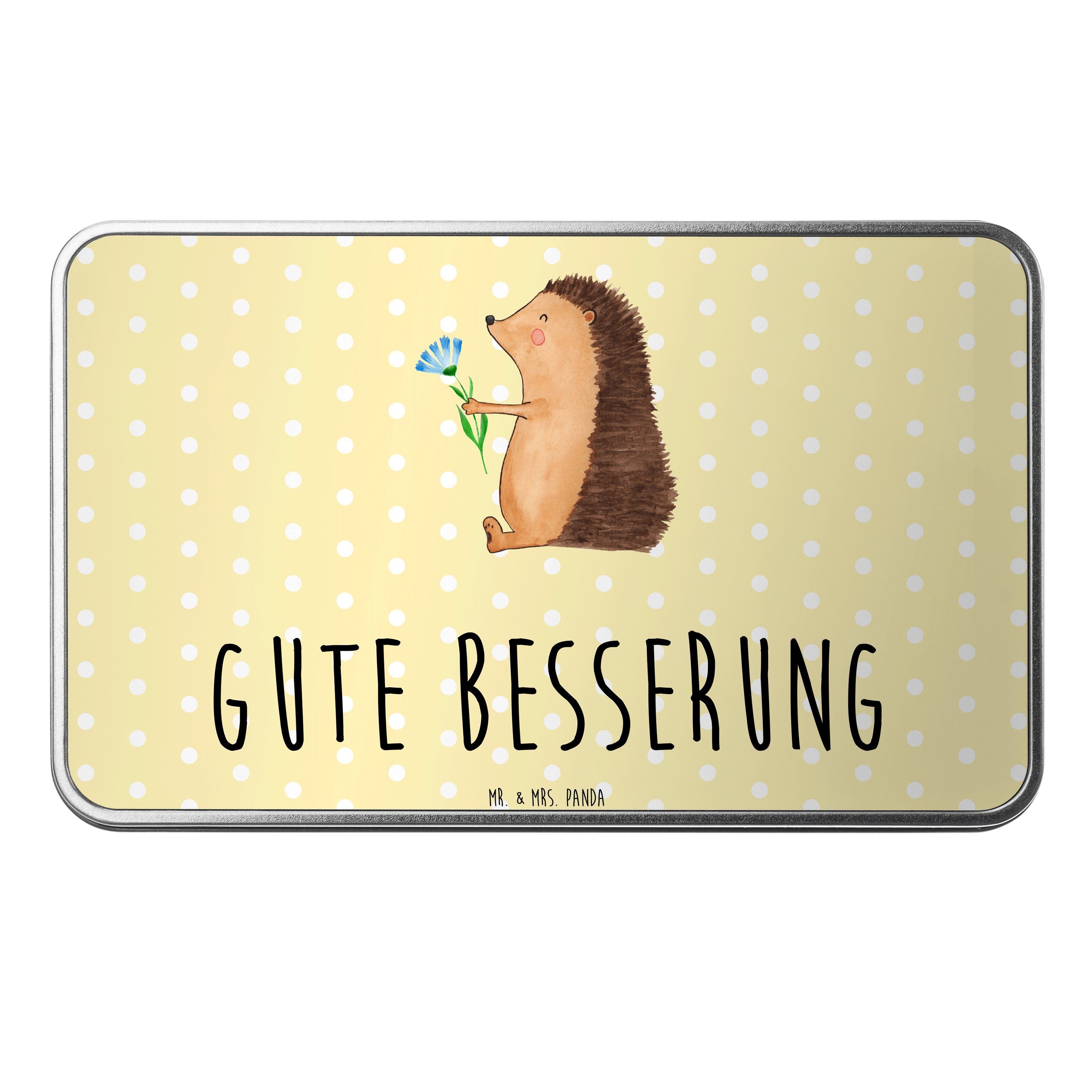 Mr. & Mrs. Panda Dose Igel Blumen Gelb Pastell Geschenk, lustige
