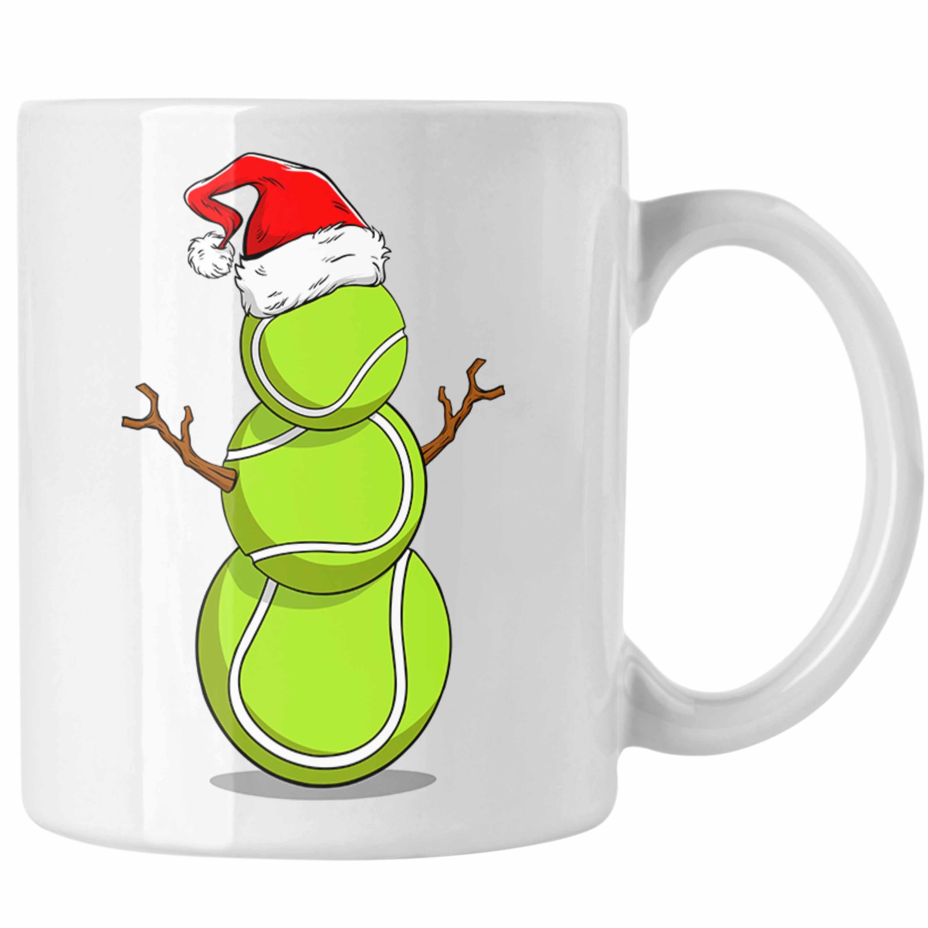 Tennisspieler Tasse Weiss Tennis Geschenk Tasse - Trendation Weihnachten Trendation Geschenkidee Coach Trainer