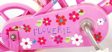 Volare Kinderfahrrad Yipeeh Flowerie - Mädchen - 10 Zoll - Pink / Weiß - Fester Gang, 2 - 4 Jahre, 85% zusammengebau, bis 35 kg