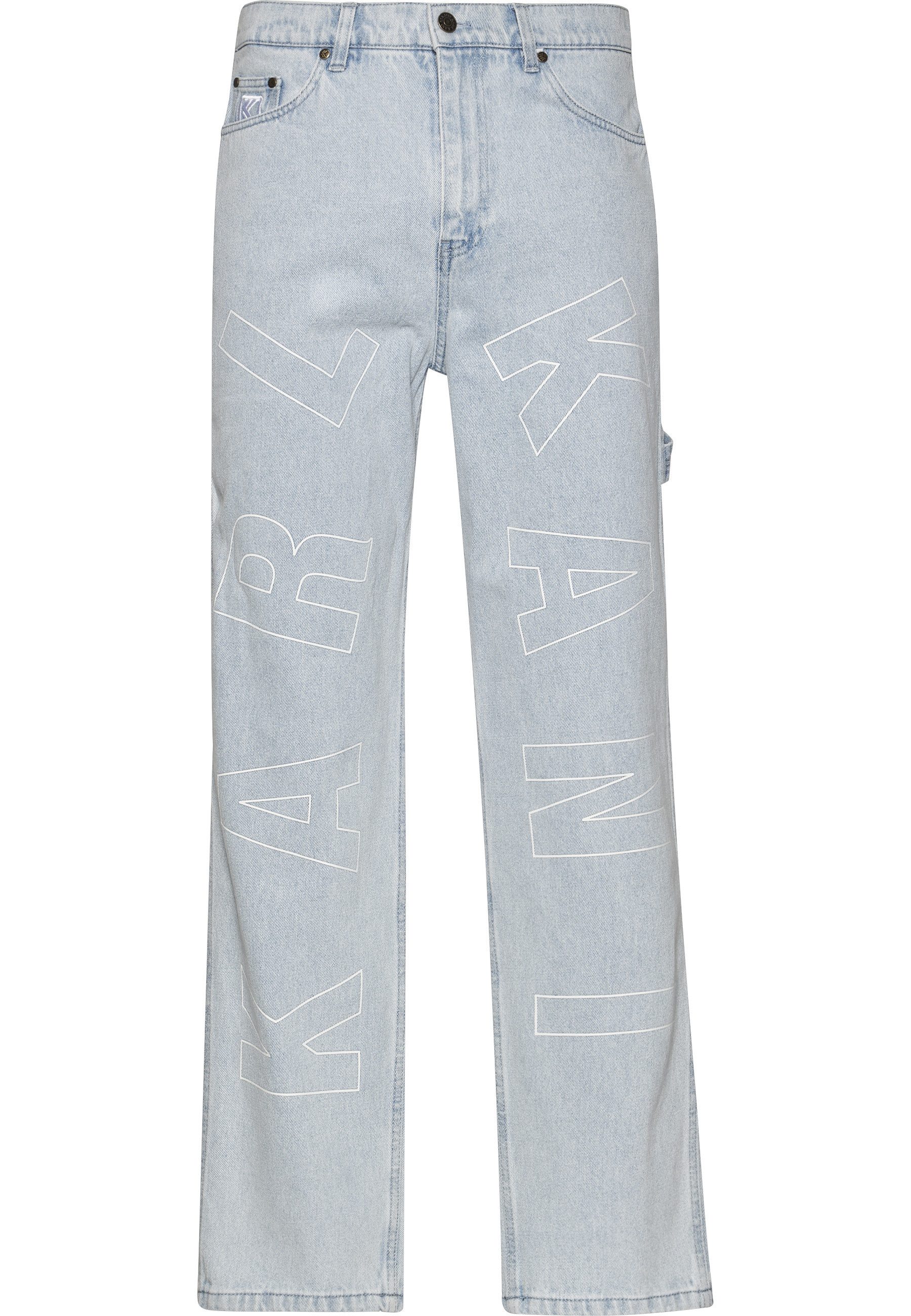 Bequeme Jeans Karl Kani Herren Og Baggy Workwear Logo Print Denim
