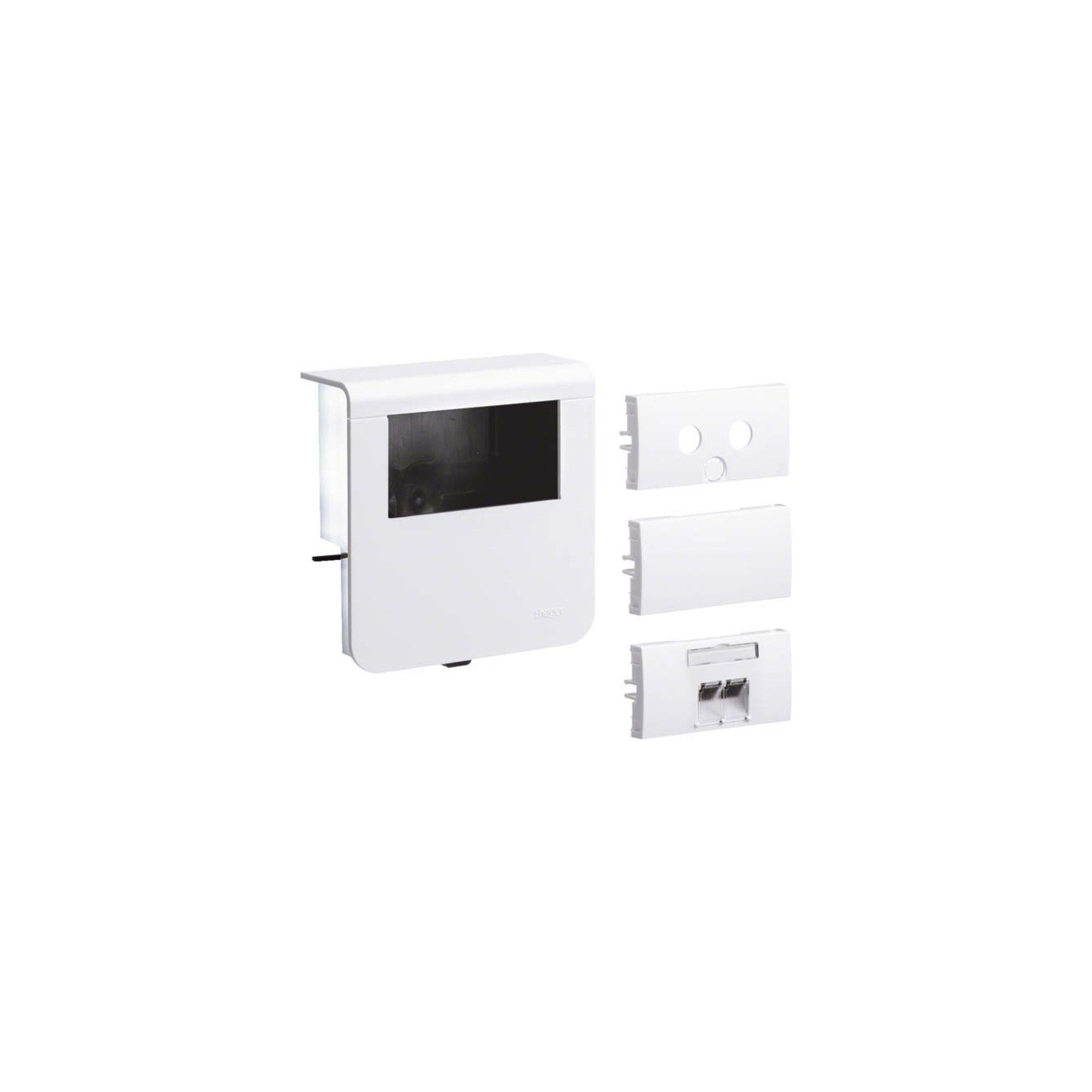 Hager Zubehör-Set Tehalit Geräteträger leer 20x80mm verkehrsweiß SL20080915 vws