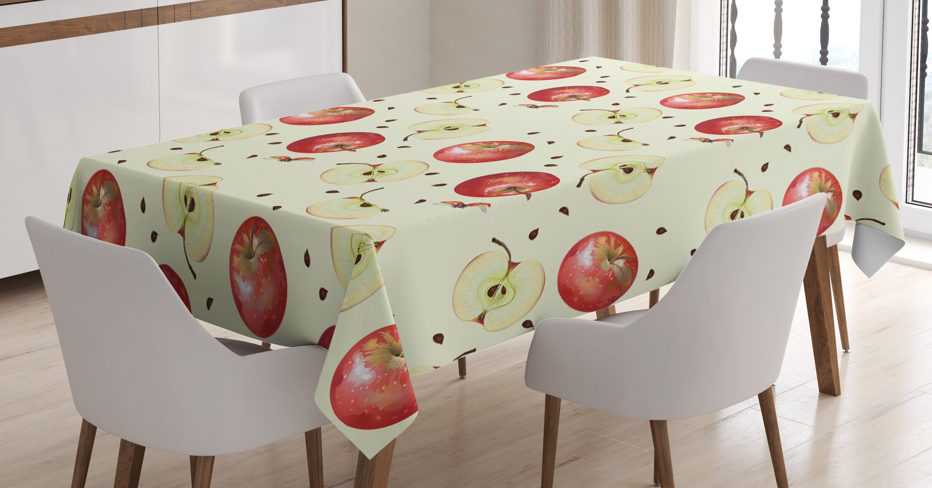 Samen Tischdecke Klare Bereich Farben, Abakuhaus Außen Für Farbfest Winter den geeignet Apfel von Früchte Waschbar