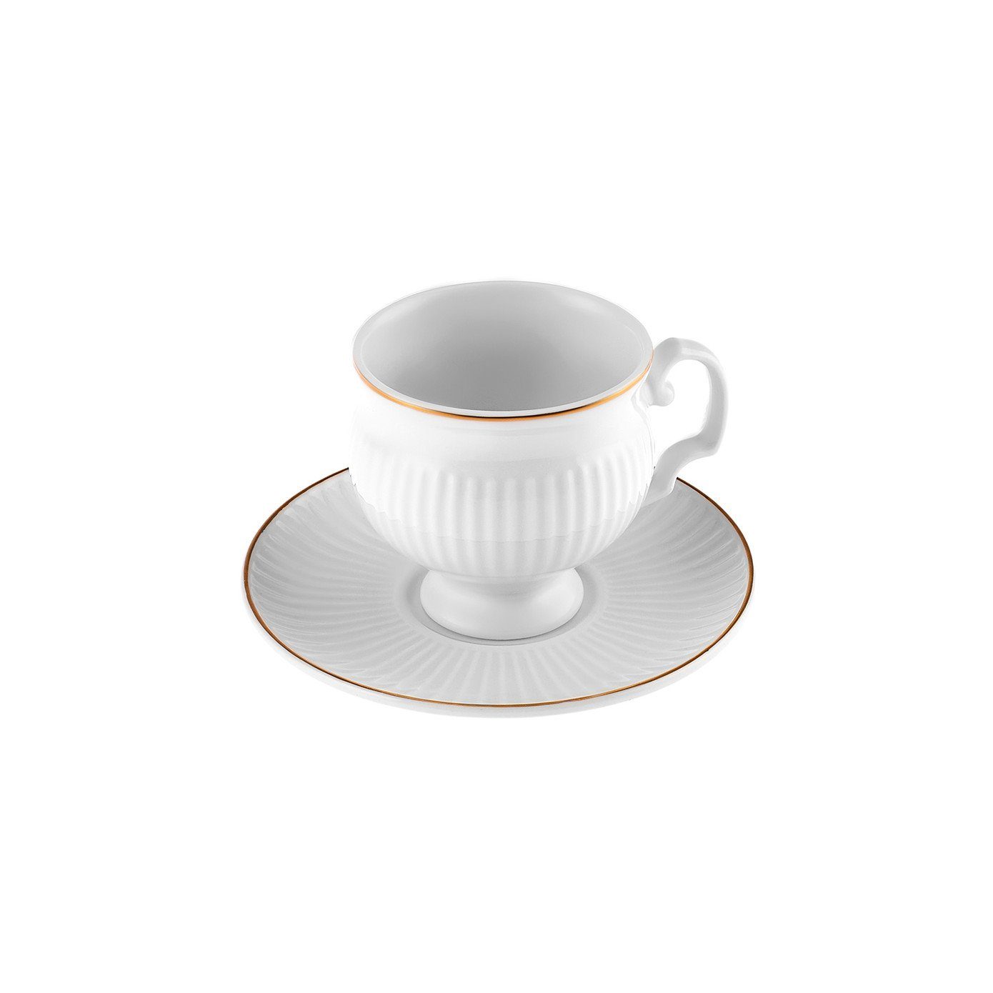 Karaca Kaffeeservice Malta 6 Personen Kaffeetassen-Set 100 ml - Stilvolle Porzellan