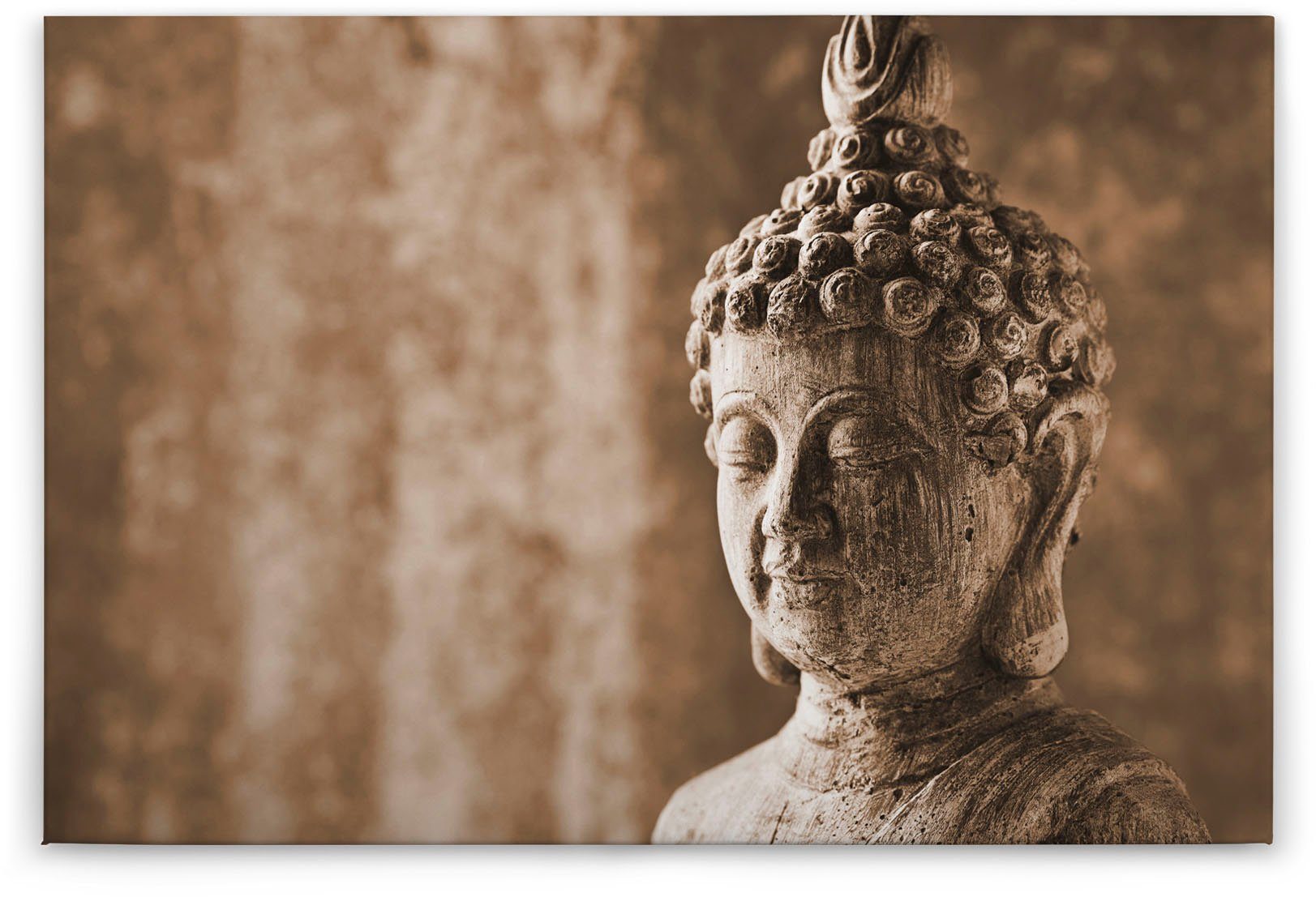 grau Leinwandbild Buddha Culture, Création St), Relax braun, Entspannung (1 beige, A.S. Asiatisch Asian Keilrahmen