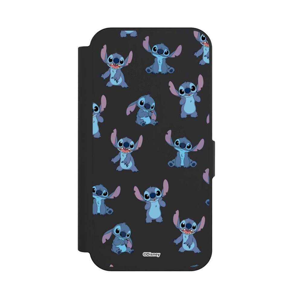 NIVOCASE Handyhülle Lilo & Stitch Offizielles Lizenzprodukt Disney, Apple iPhone 15 Pro Klapphülle Handyhülle aus Kunst Leder