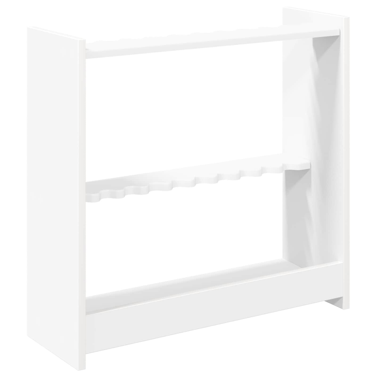 vidaXL Billardtisch Billardqueue-Ständer Holzwerkstoff 60 x 20 x 57 cm Weiß, (1-tlg)