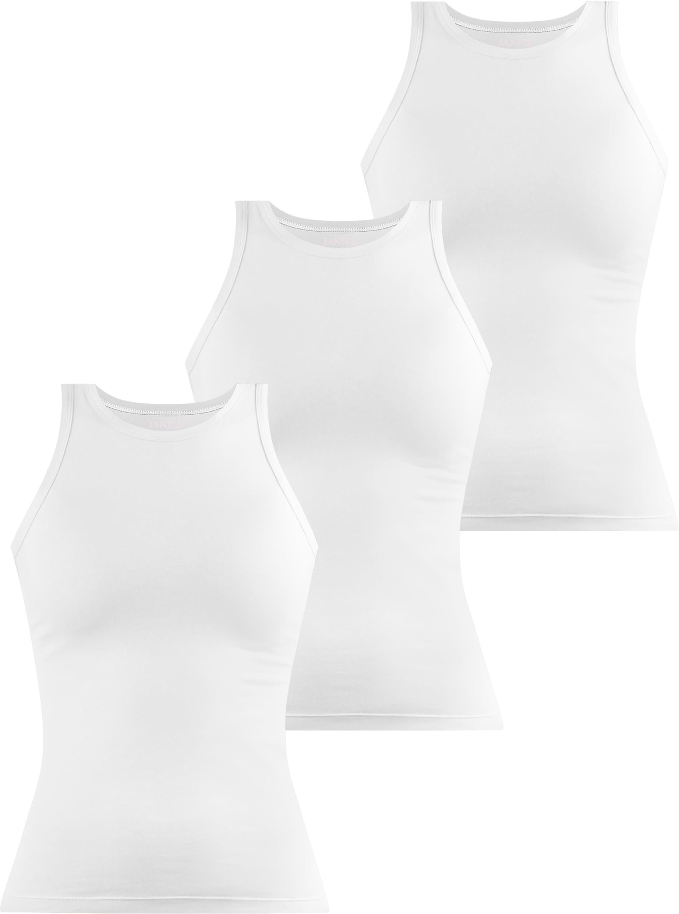 Tanktop 3 x Damen Top hochgeschlossen Nauta