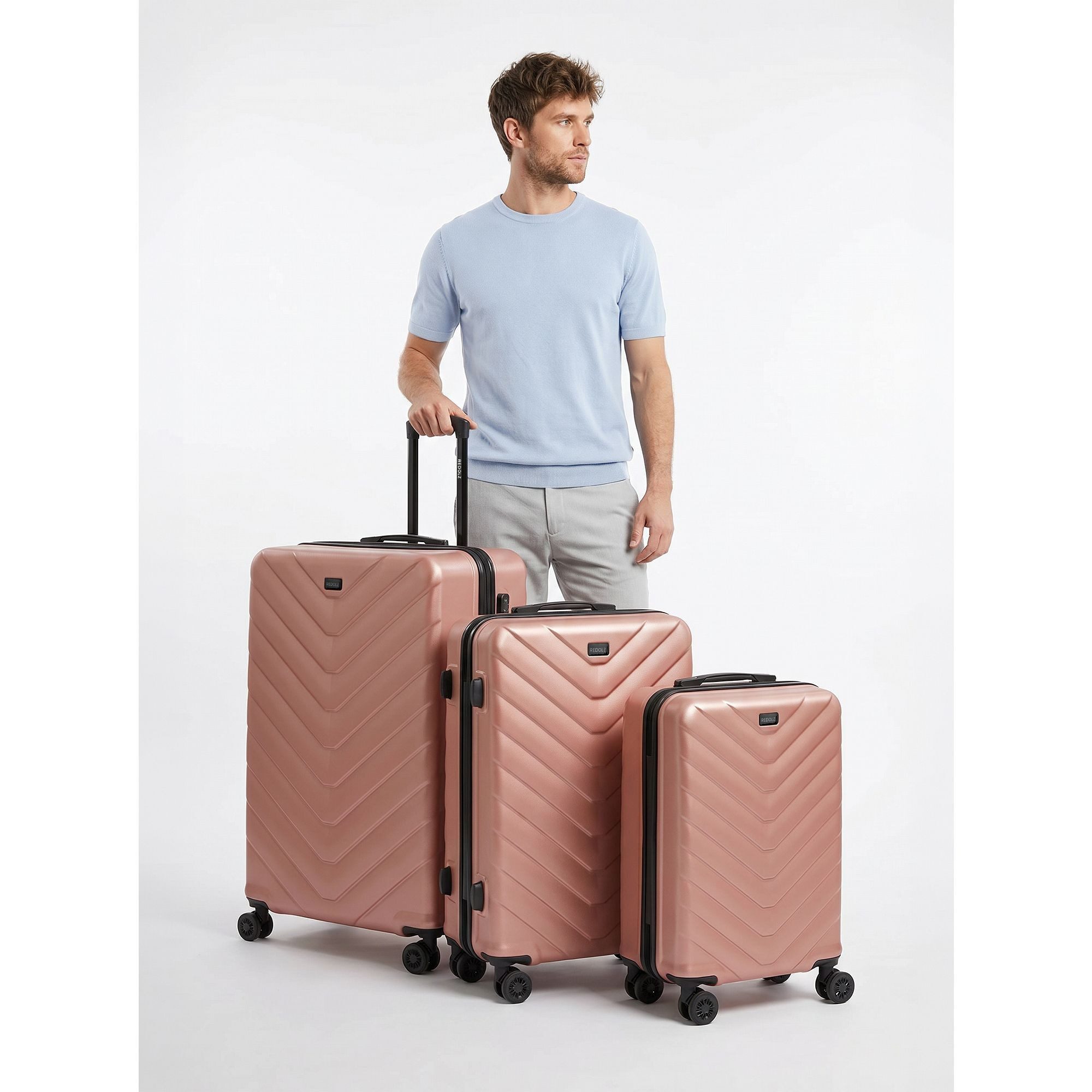 Redolz Trolleyset Essentials 07, 4 Rollen, (3-teilig, 3 tlg), ABS