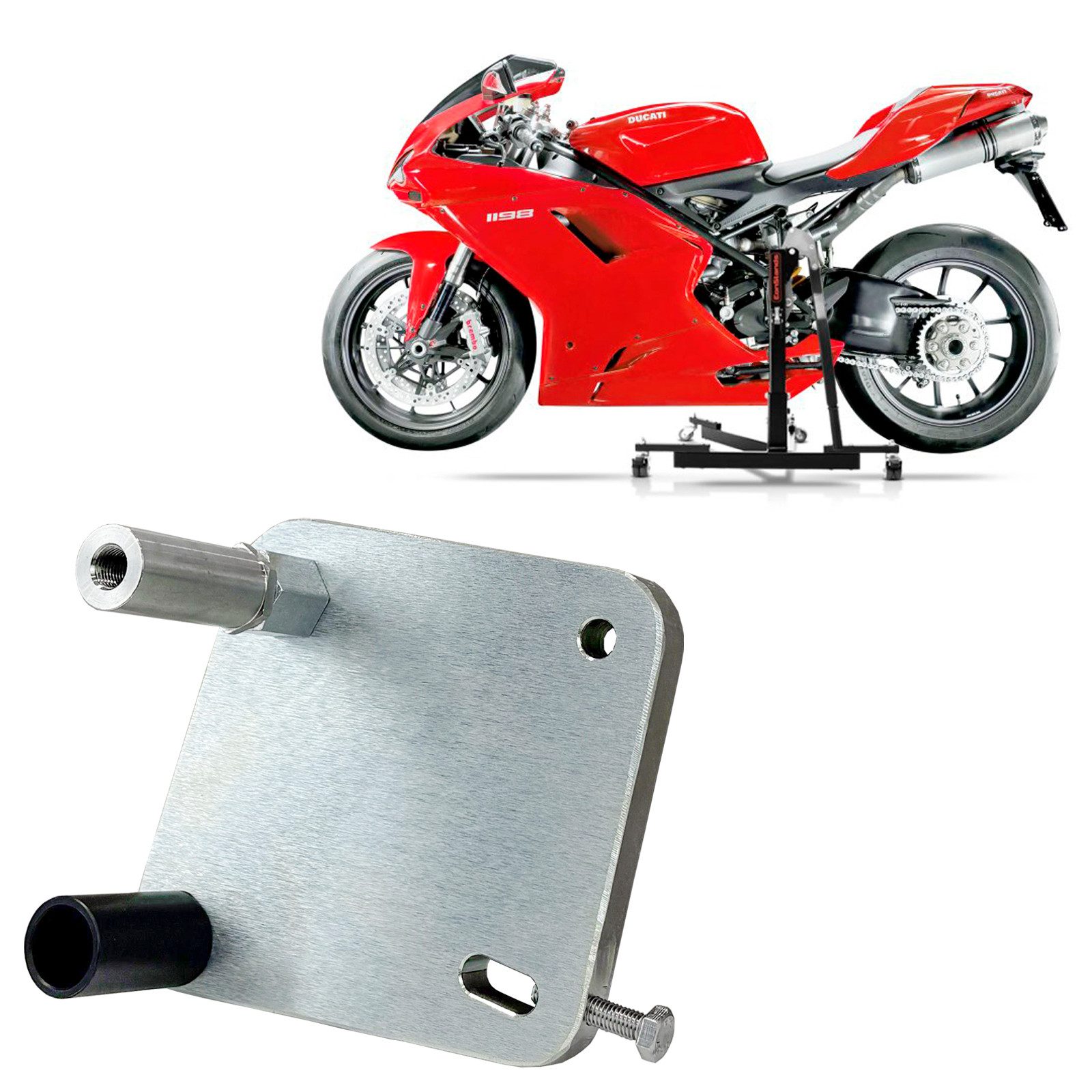 ConStands Motorradheber Adapterplatte für # Power Classic / Evo für Ducati 1098 07-08