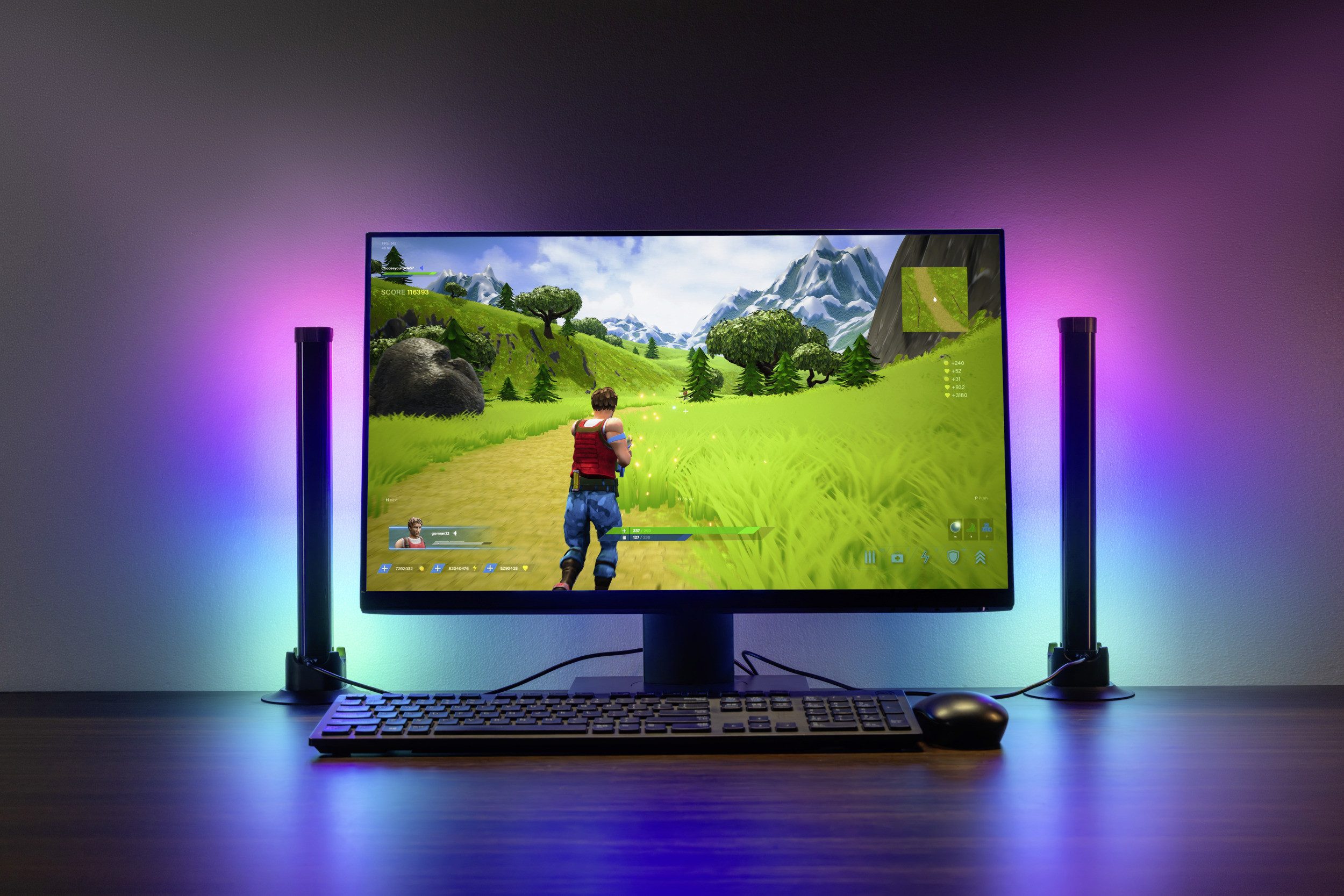 EGLO LED Dekolicht GAMER LIGHT, Tischlampe, musikgesteuert, 2er Set, Gaming günstig online kaufen