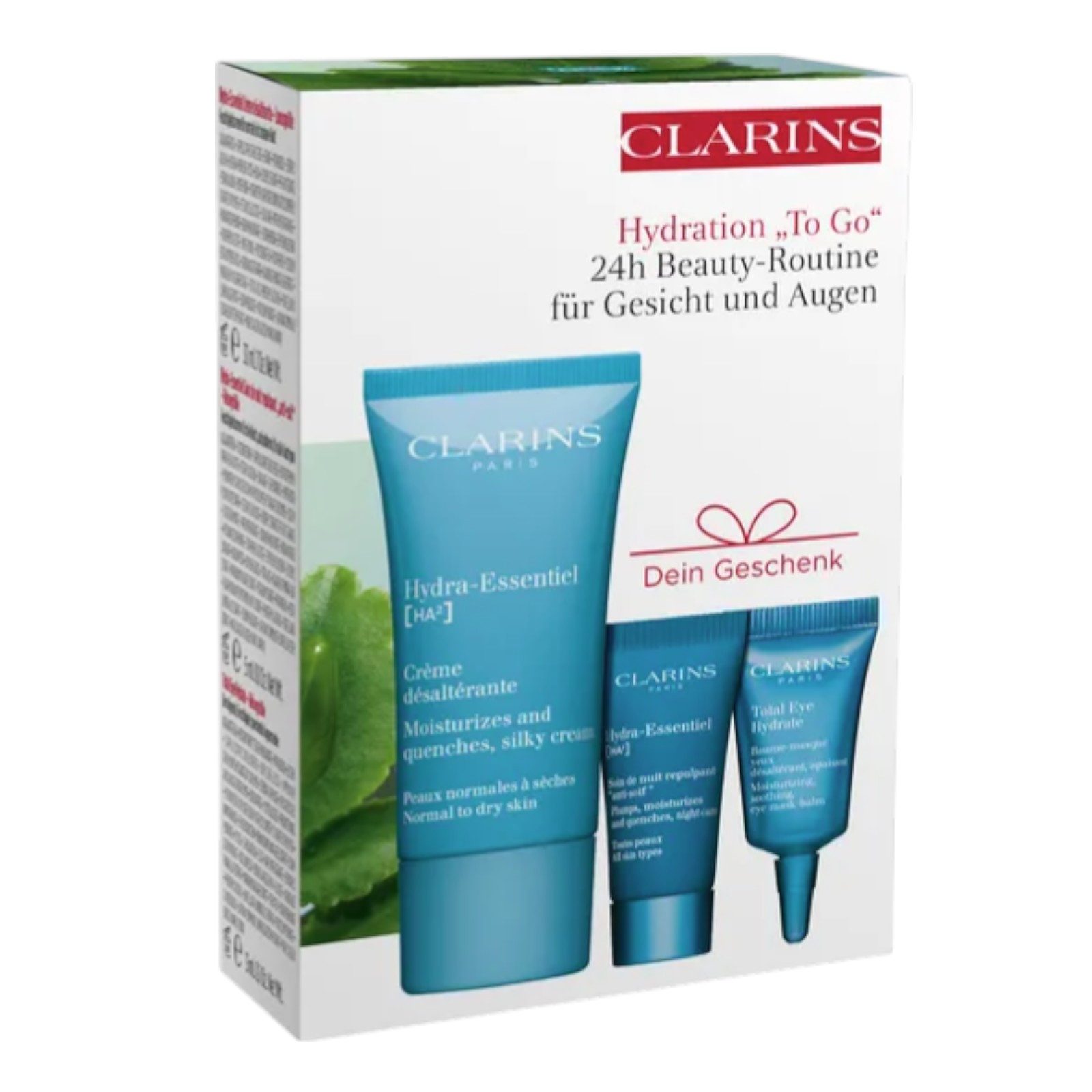 Clarins Gesichtspflege-Set CLARINS Hydration "To Go" Set, 3-tlg.