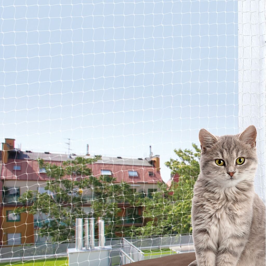 TRIXIE Tiersicherheitsnetz Katzenschutznetz - transparent - 4 × 3 m