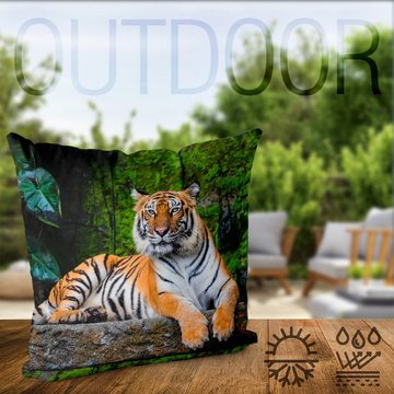 Kissenbezug, VOID (1 Stück), Sofa-Kissen Tiger Dschungel Kissenbezug Tiger Katze Raubkatze Urwald Dschungel Safari Afrik