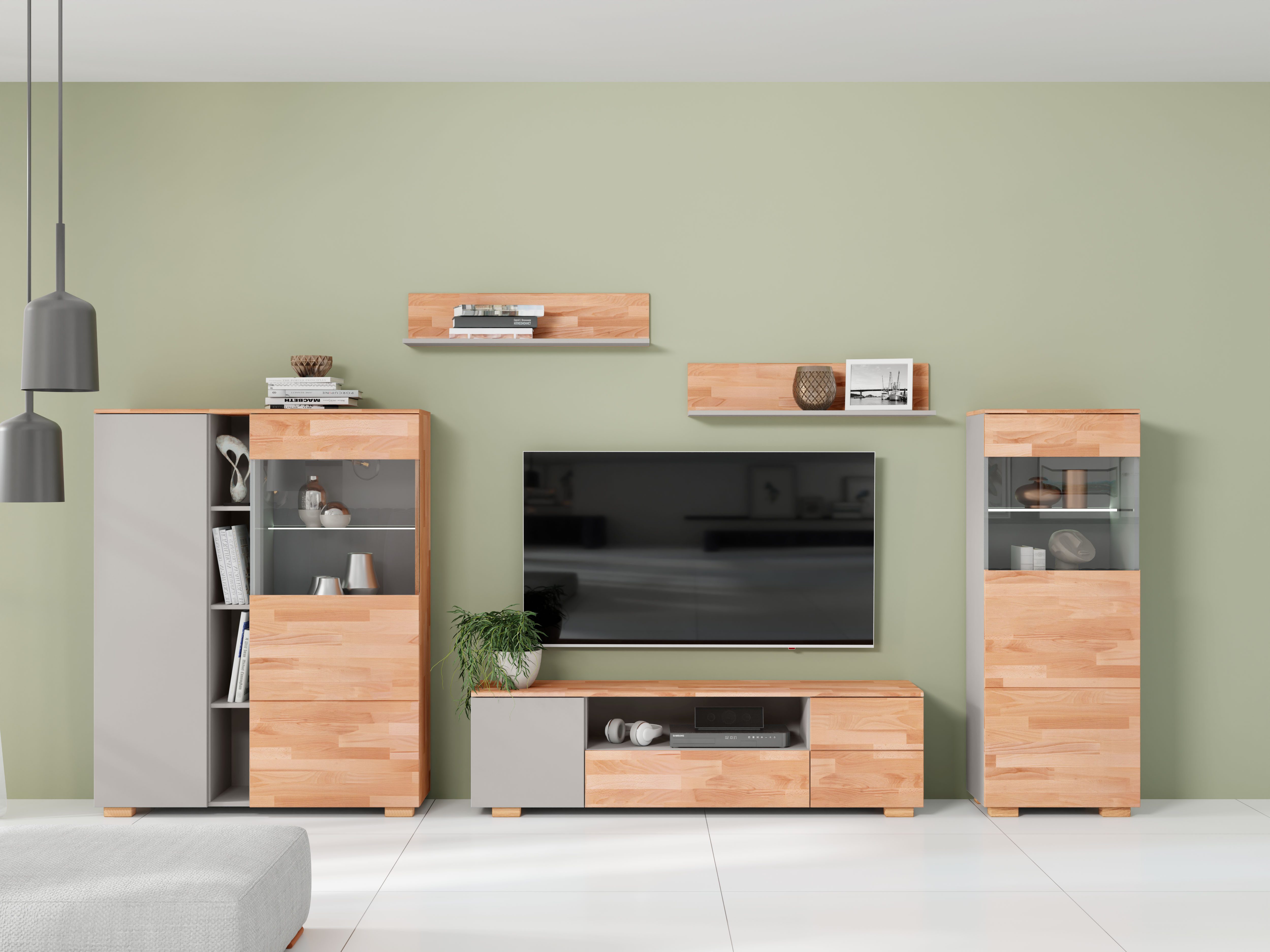 OTTO home Wohnwand, (5-St), schöne moderne Optik
