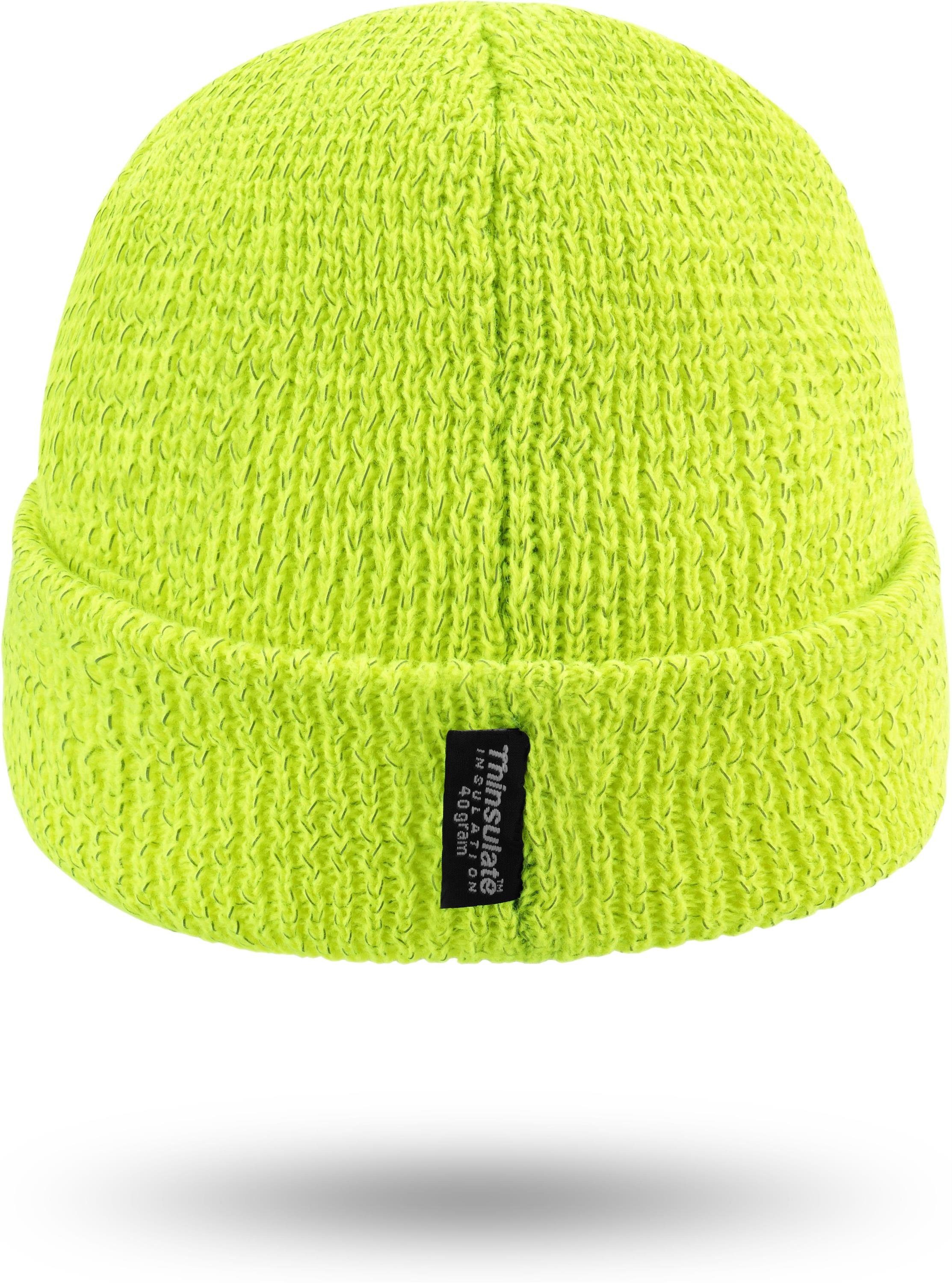 normani Strickmütze Wintermütze mit 3M Thinsulate™ (40 g) Calgary Skimütze mit Thinsulatefütterung Streetwear mit Umschlag