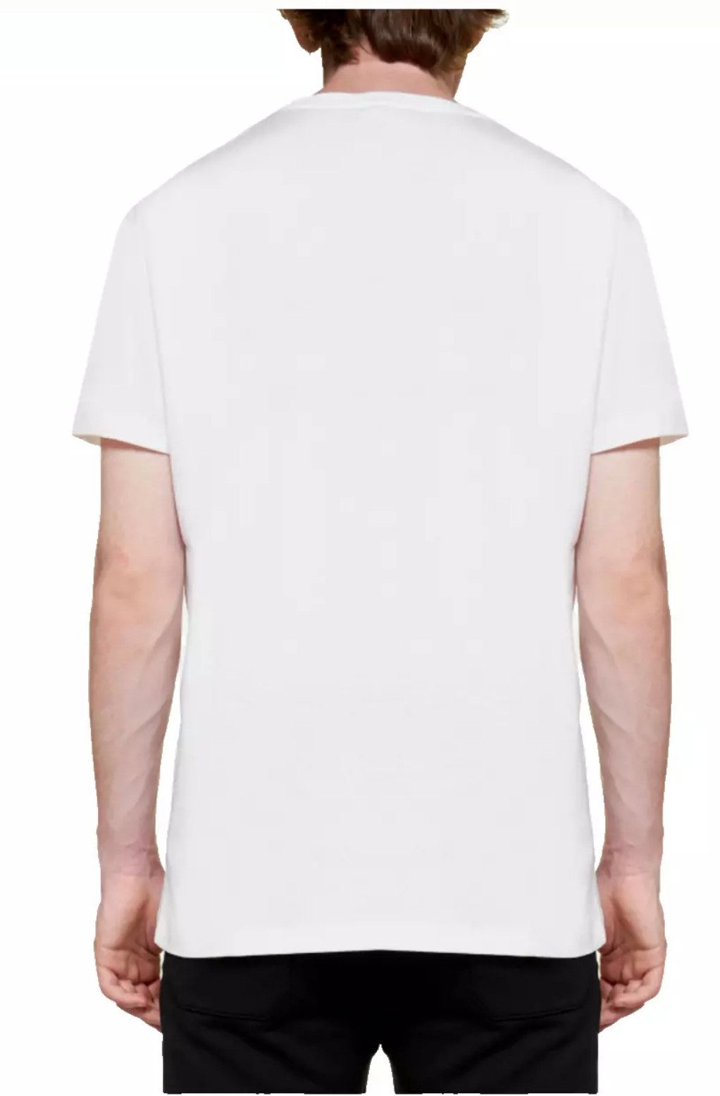 Balmain Paris T-Shirt Herren Flocked Tee Logo Straight Fit