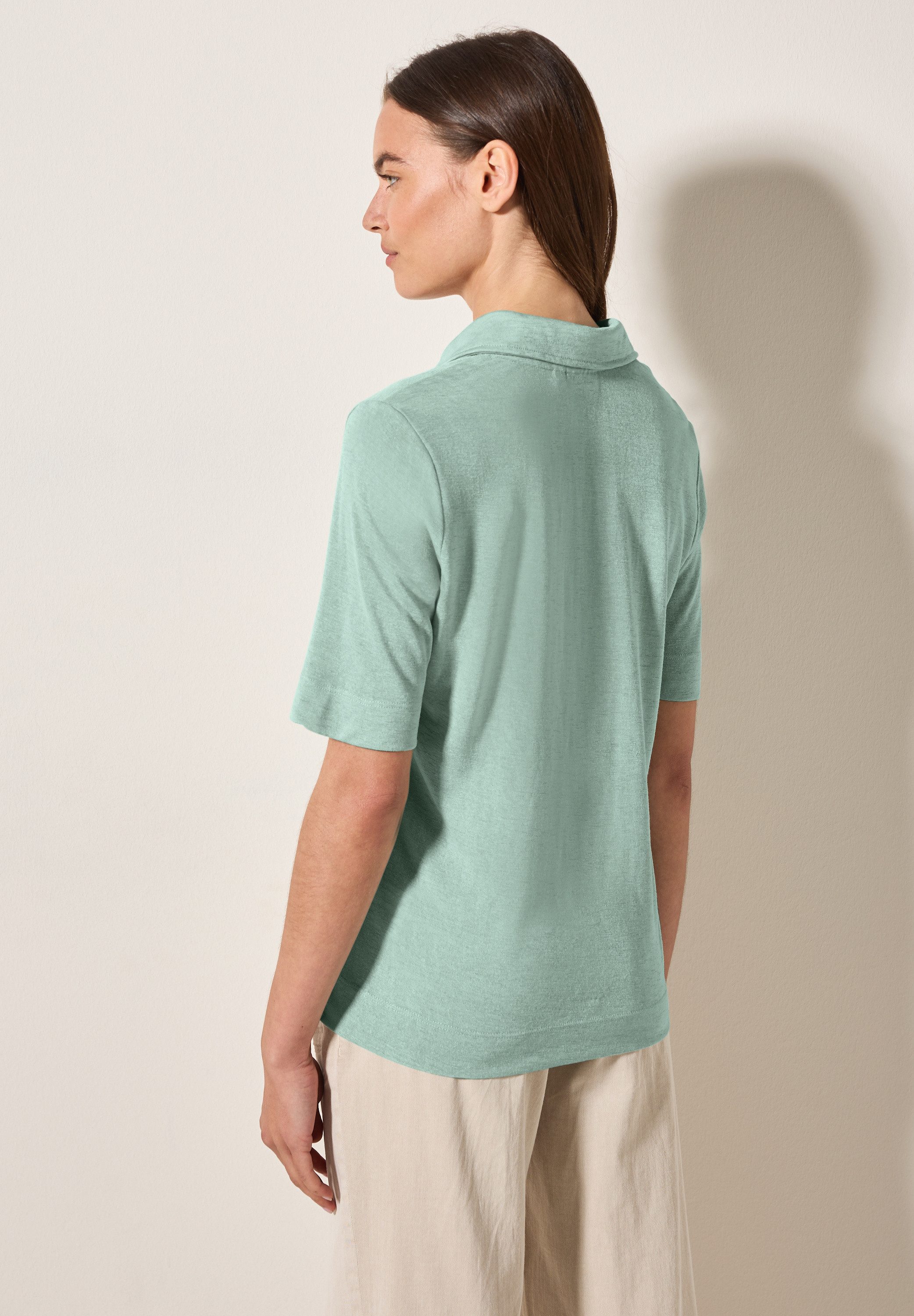 CECIL Poloshirt in Leinen-Optik günstig online kaufen