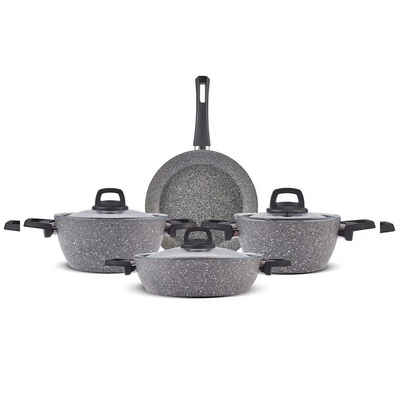 Karaca Topf-Set Gris Bio Granit 7-teiliges Topfset