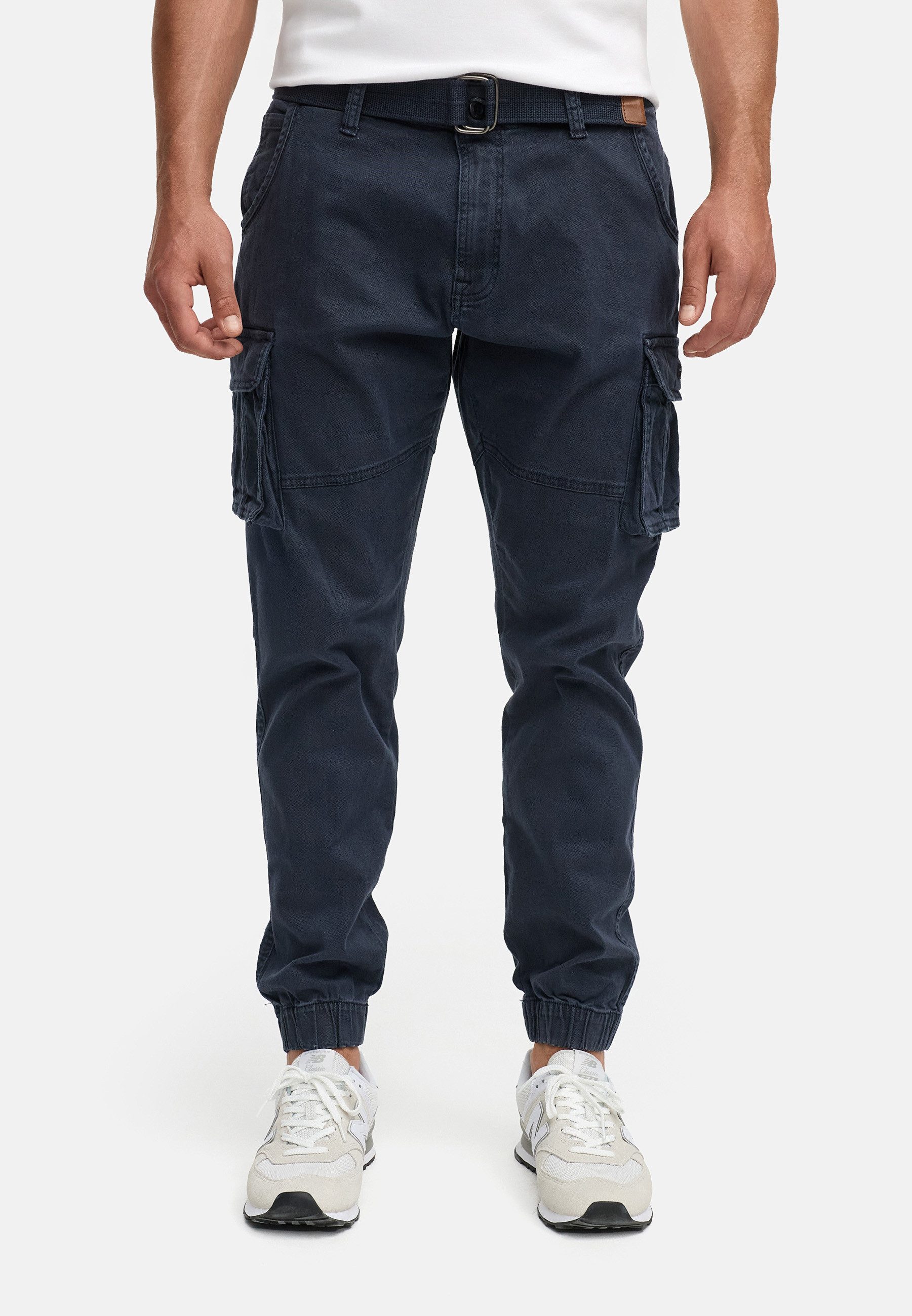 Indicode Cargohose Herren Kerr Cargo Hose Herrenhose aus elastischer Baumwo günstig online kaufen